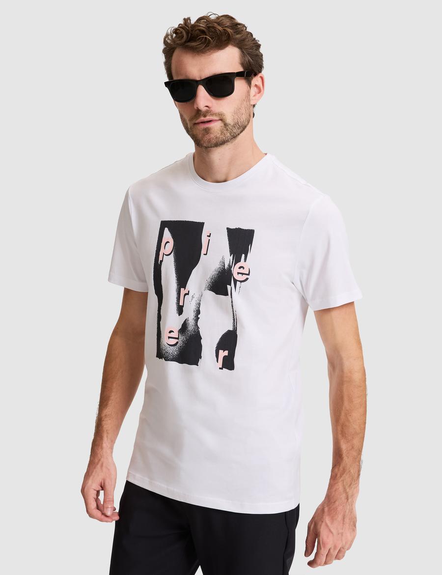 Beyaz Slim Fit %100 Pamuk Bisiklet Yaka Tişört