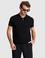 Siyah Slim Fit Fermuarlı Polo Yaka Triko Tişört