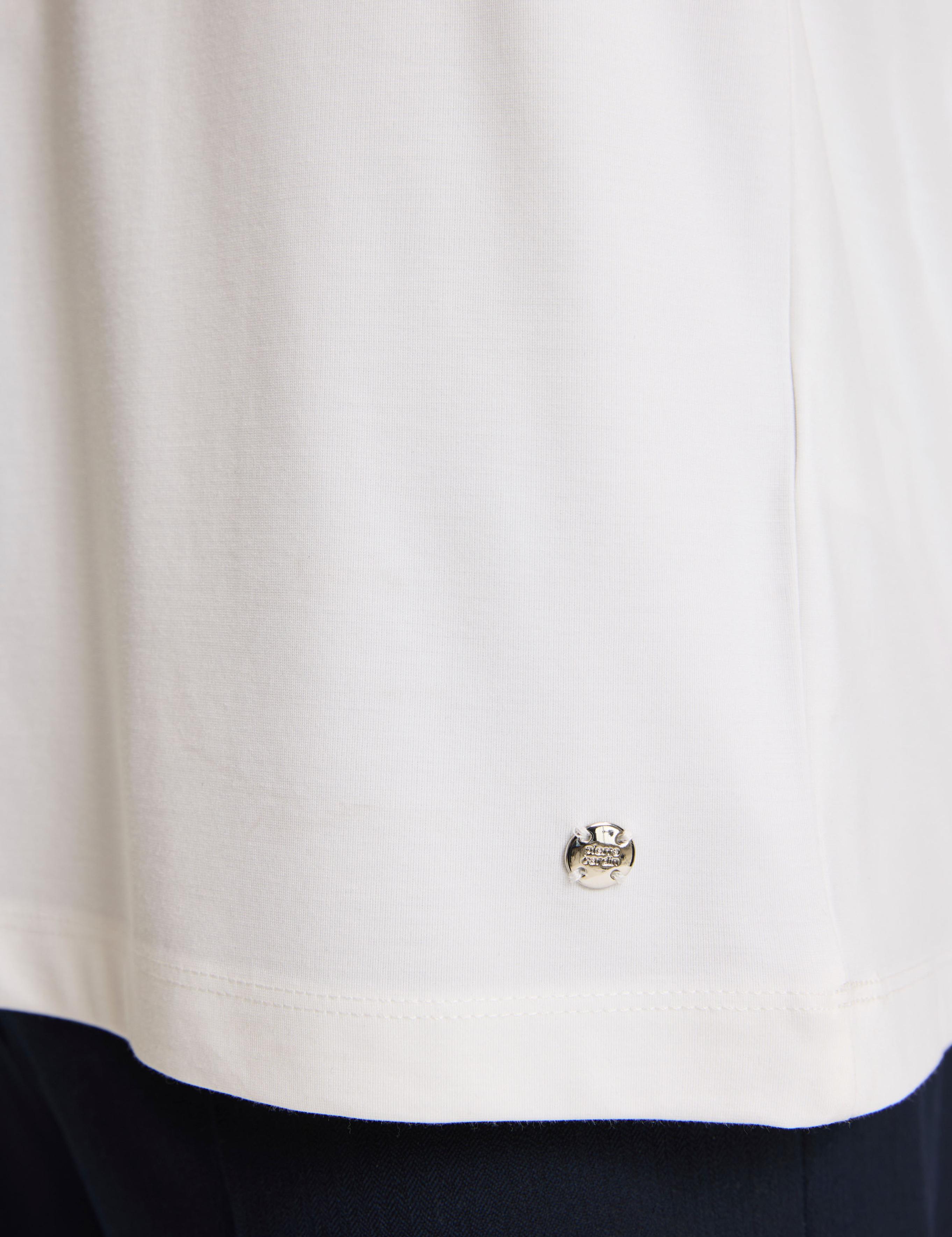Ekru Regular Fit Düğmeli Polo Yaka Tişört