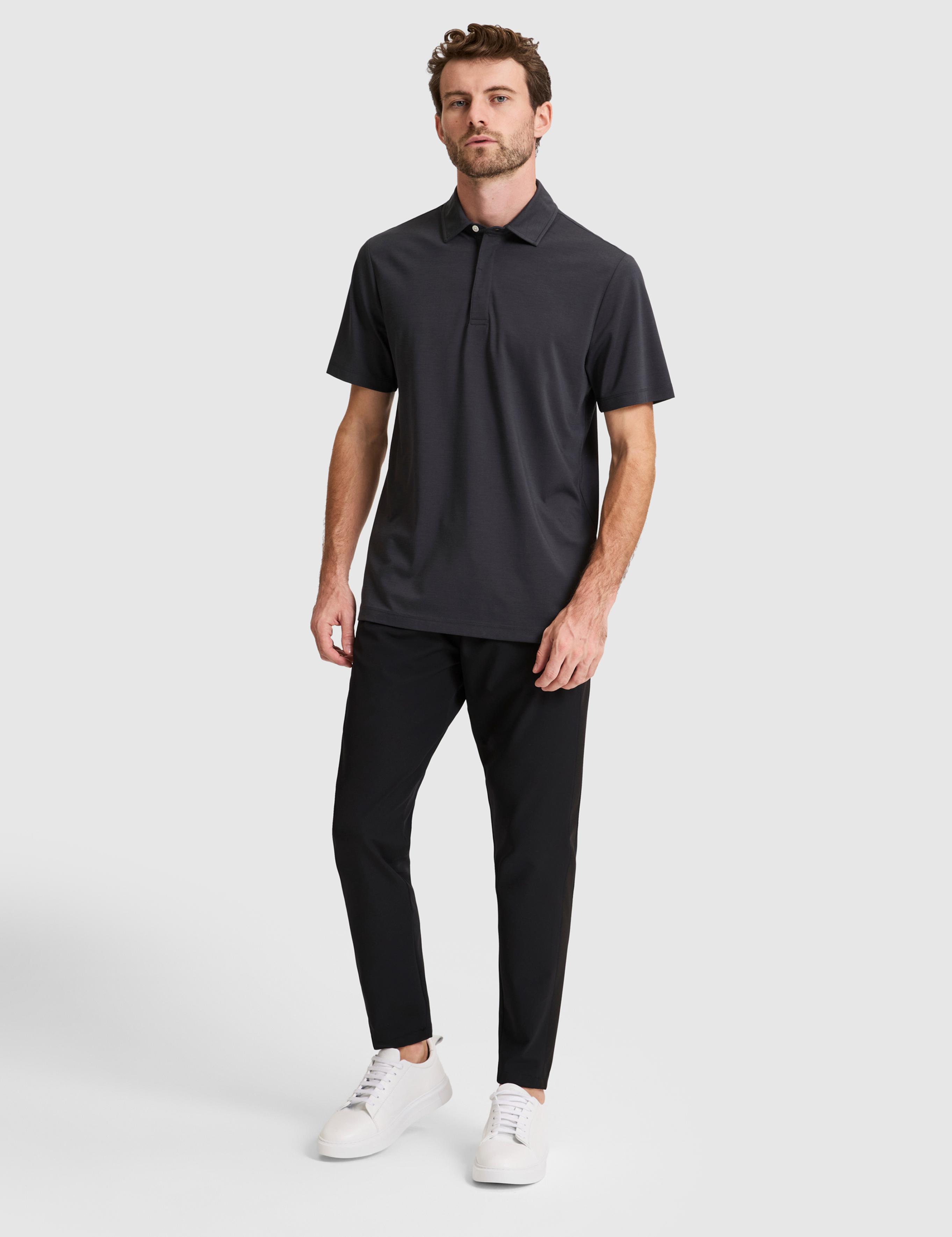 Antrasit Regular Fit Düğmeli Polo Yaka Tişört