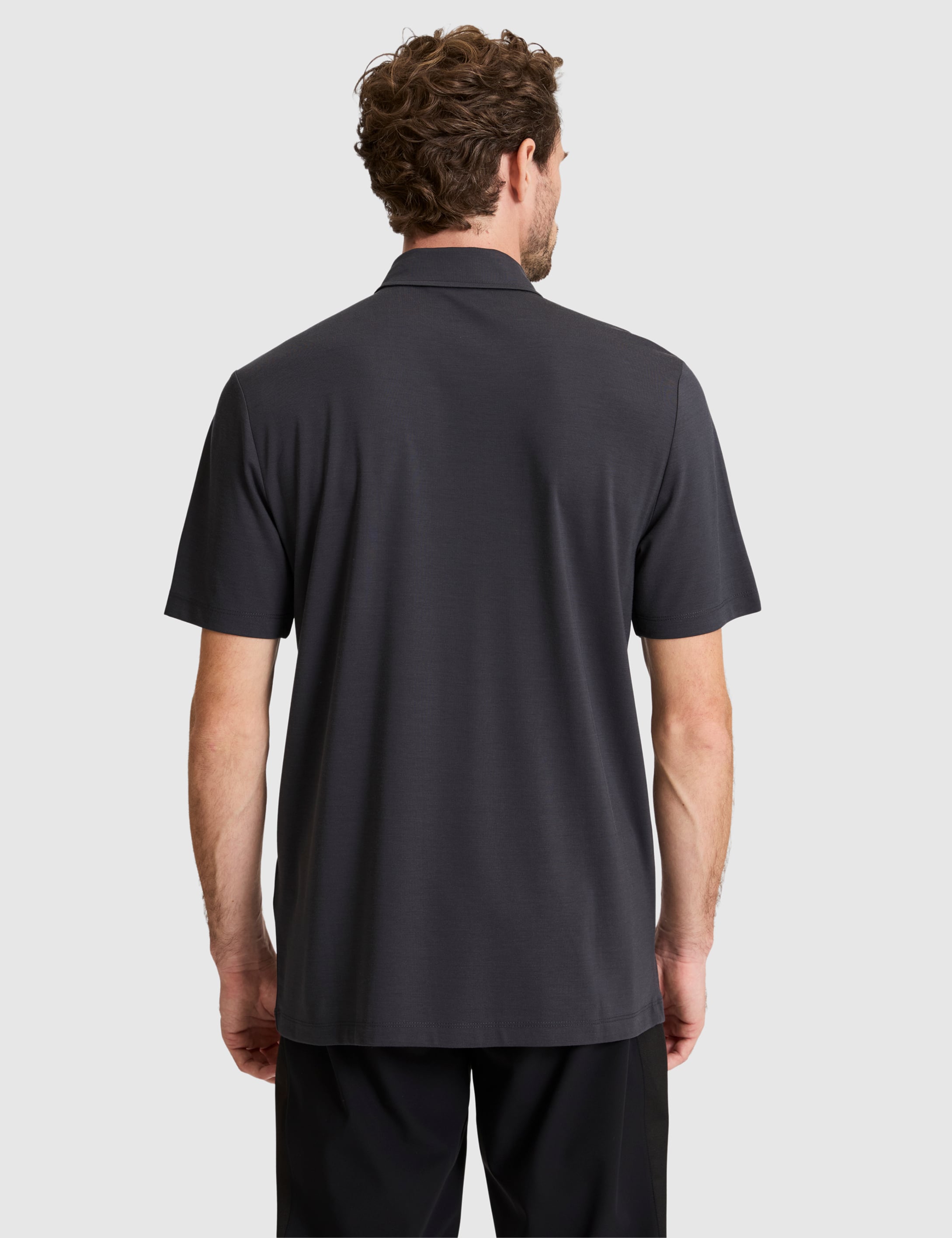 Antrasit Regular Fit Düğmeli Polo Yaka Tişört - 50321212054