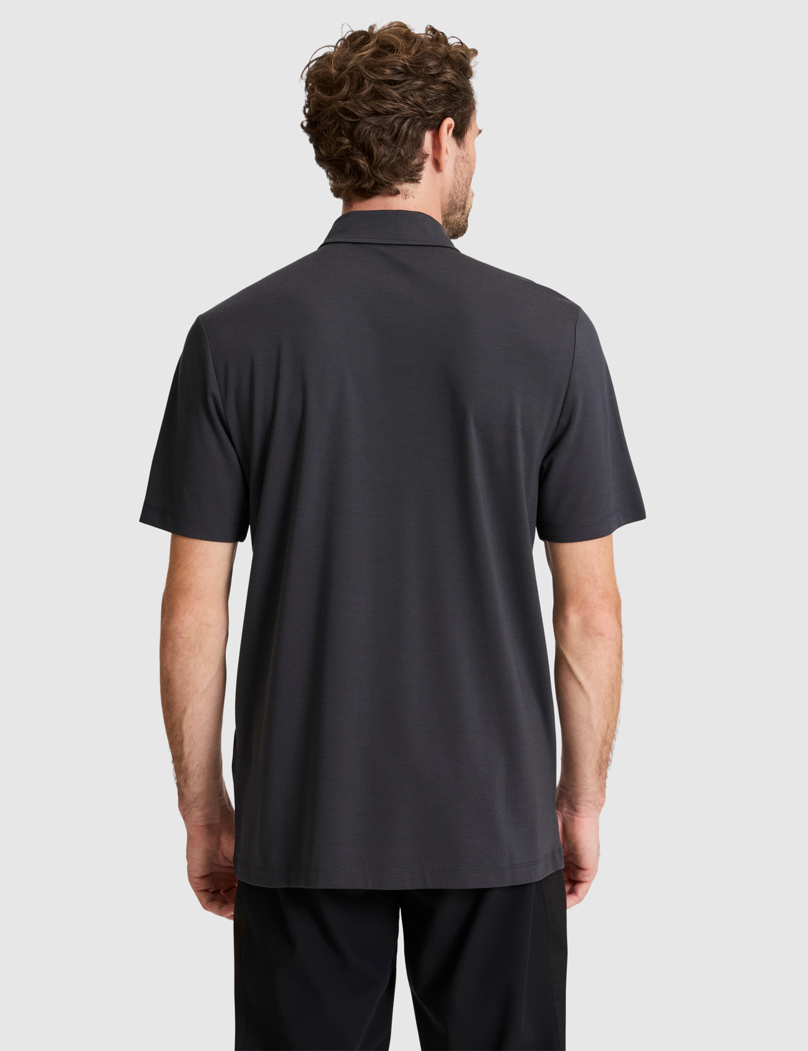 Antrasit Regular Fit Düğmeli Polo Yaka Tişört