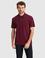 Bordo Regular Fit Fermuarlı Polo Yaka Tişört