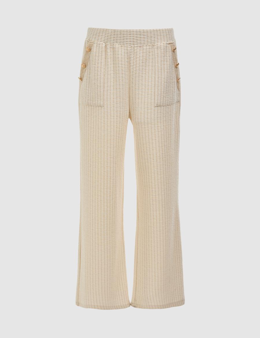 Ekru Flare Fit Eşofman Altı