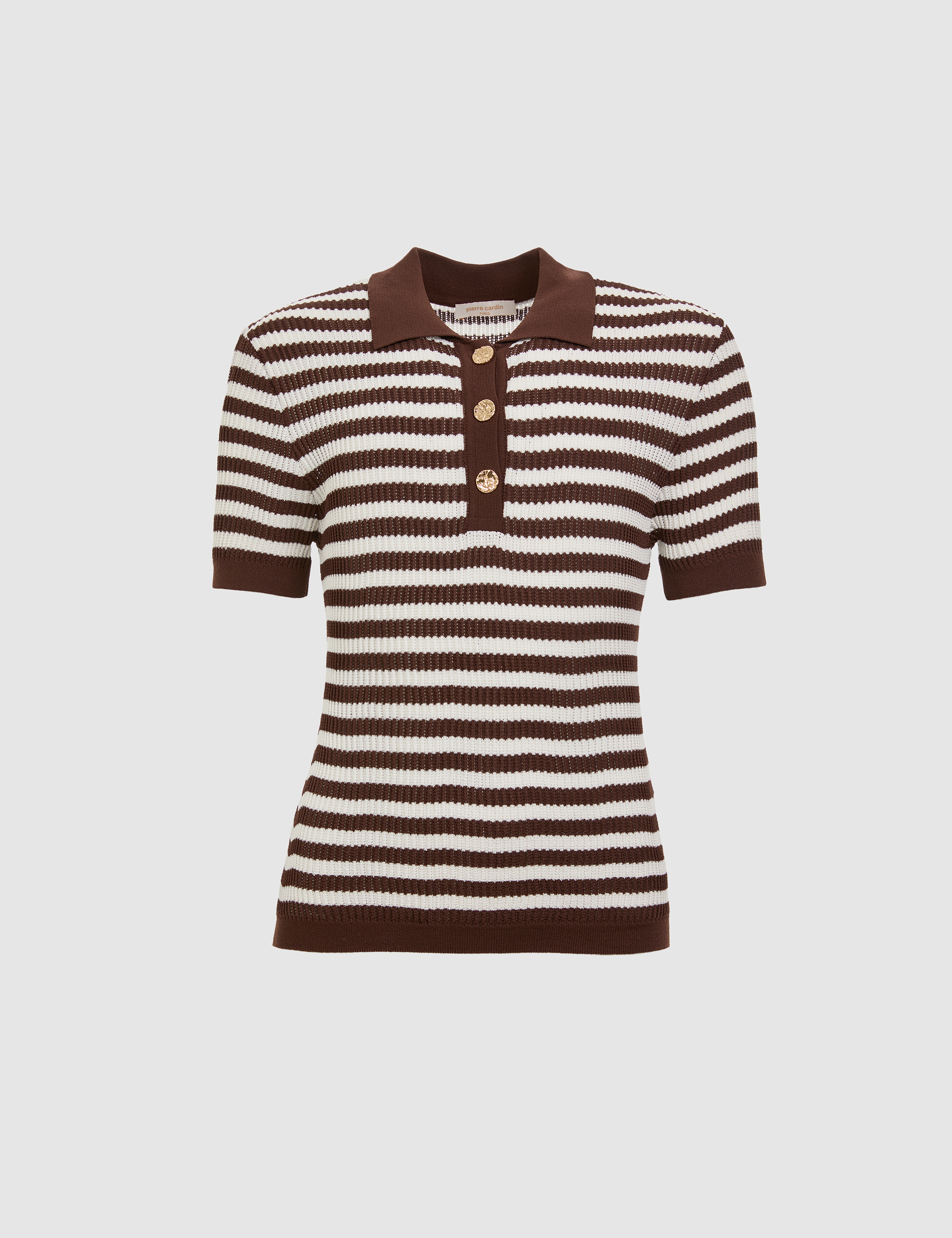 Kahverengi Slim Fit Polo Yaka Tişört