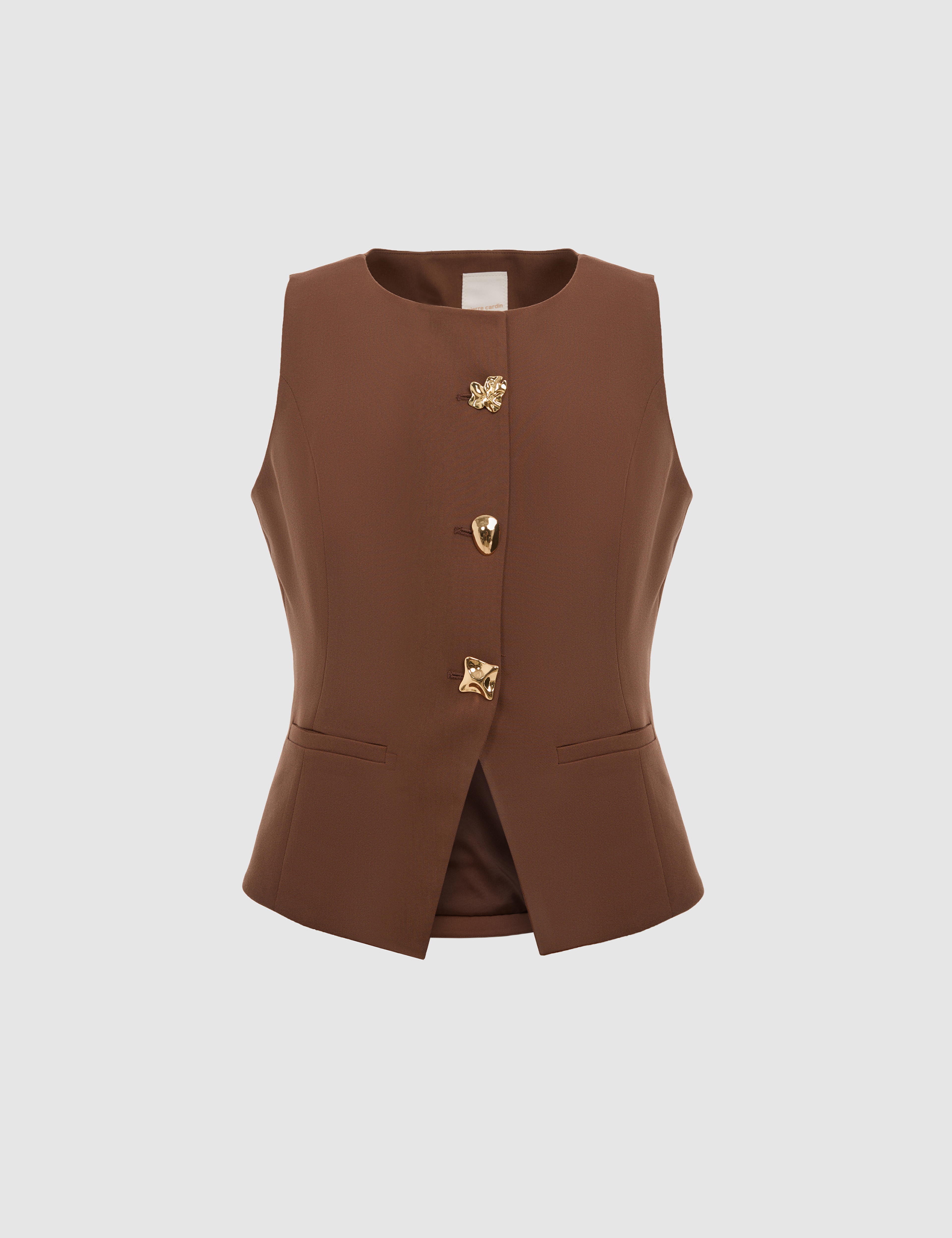 Kahverengi Slim Fit Yelek - Image 7