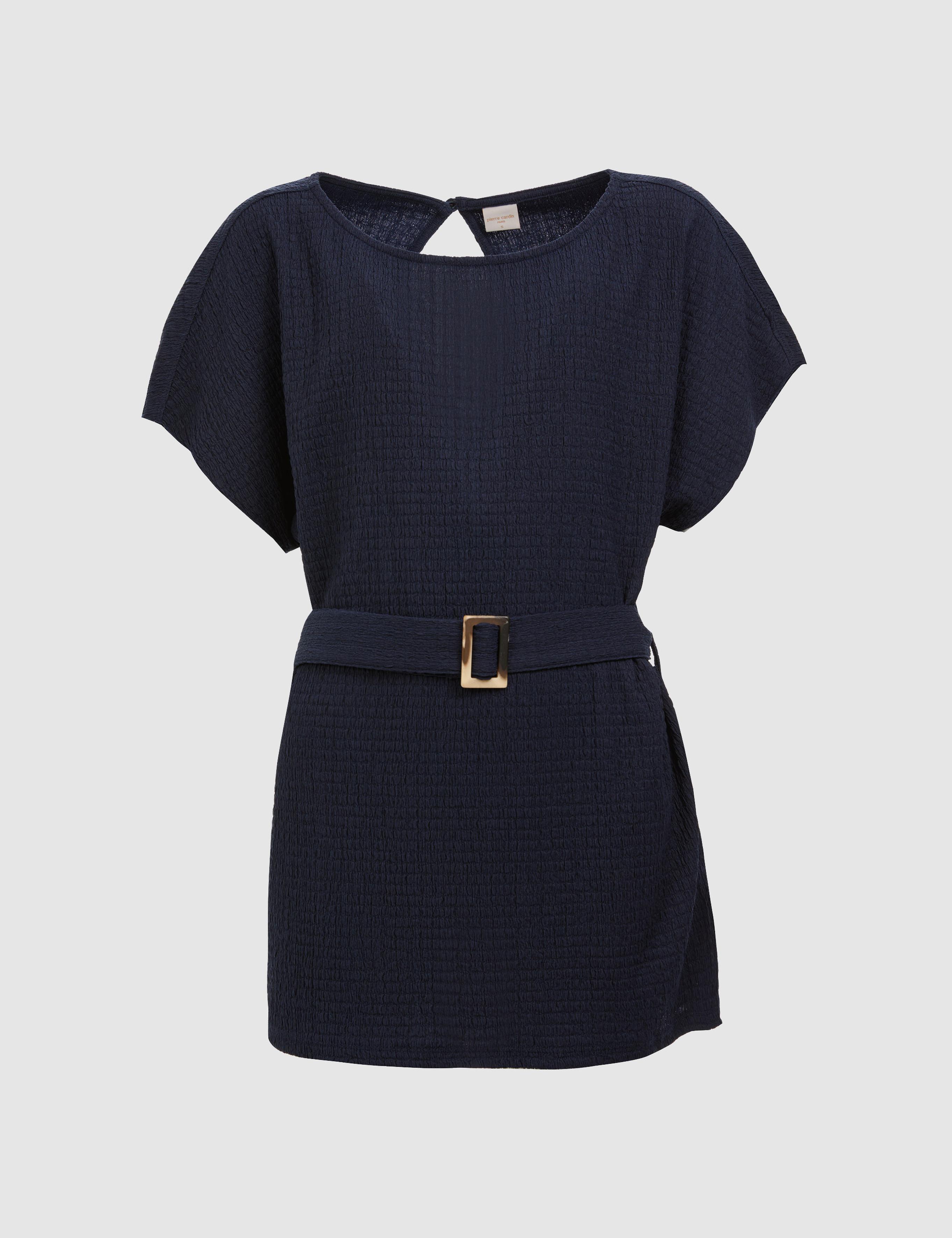 Lacivert Comfort Fit Örme Bluz