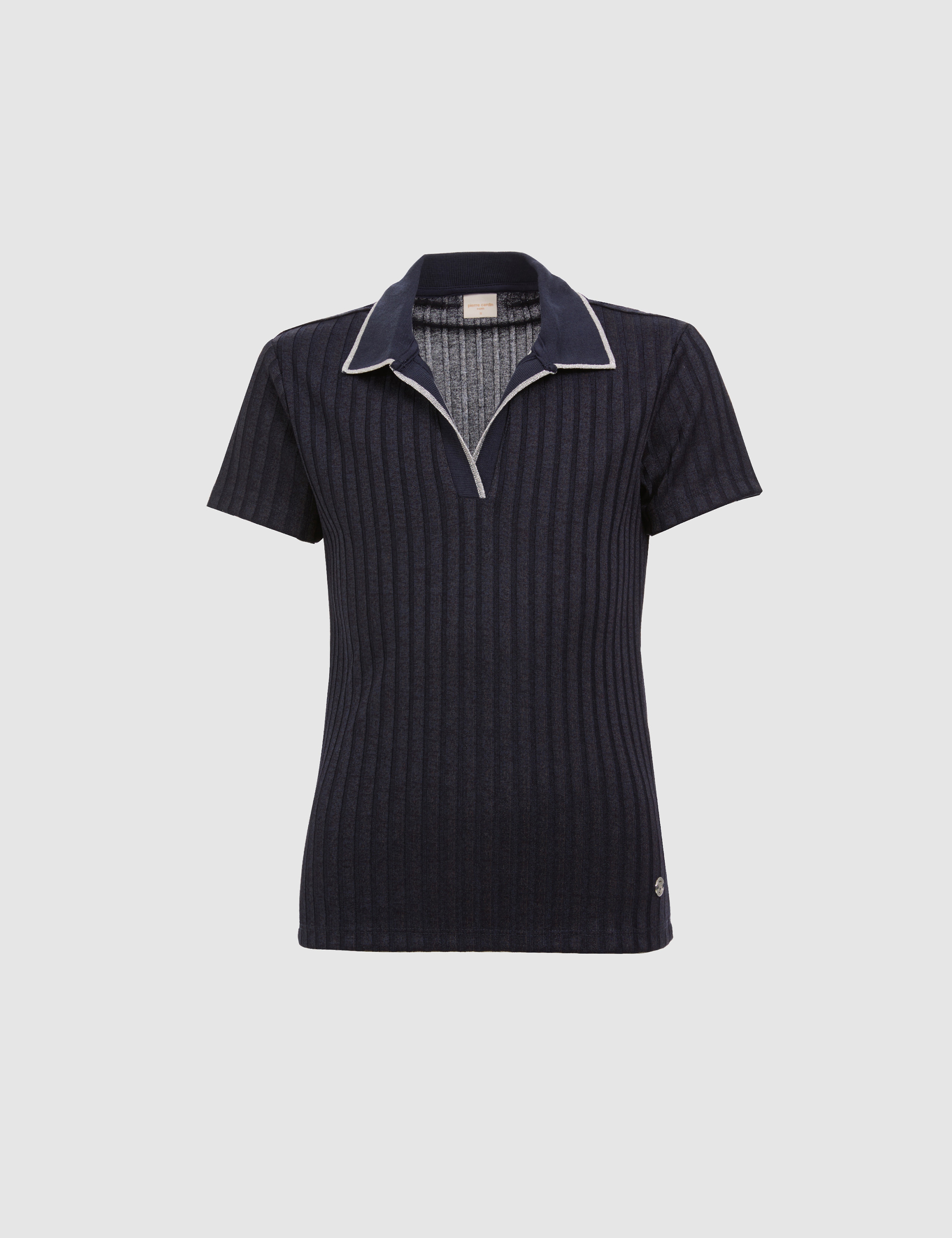 Lacivert Slim Fit Polo Yaka Basic Tişört - Image 7