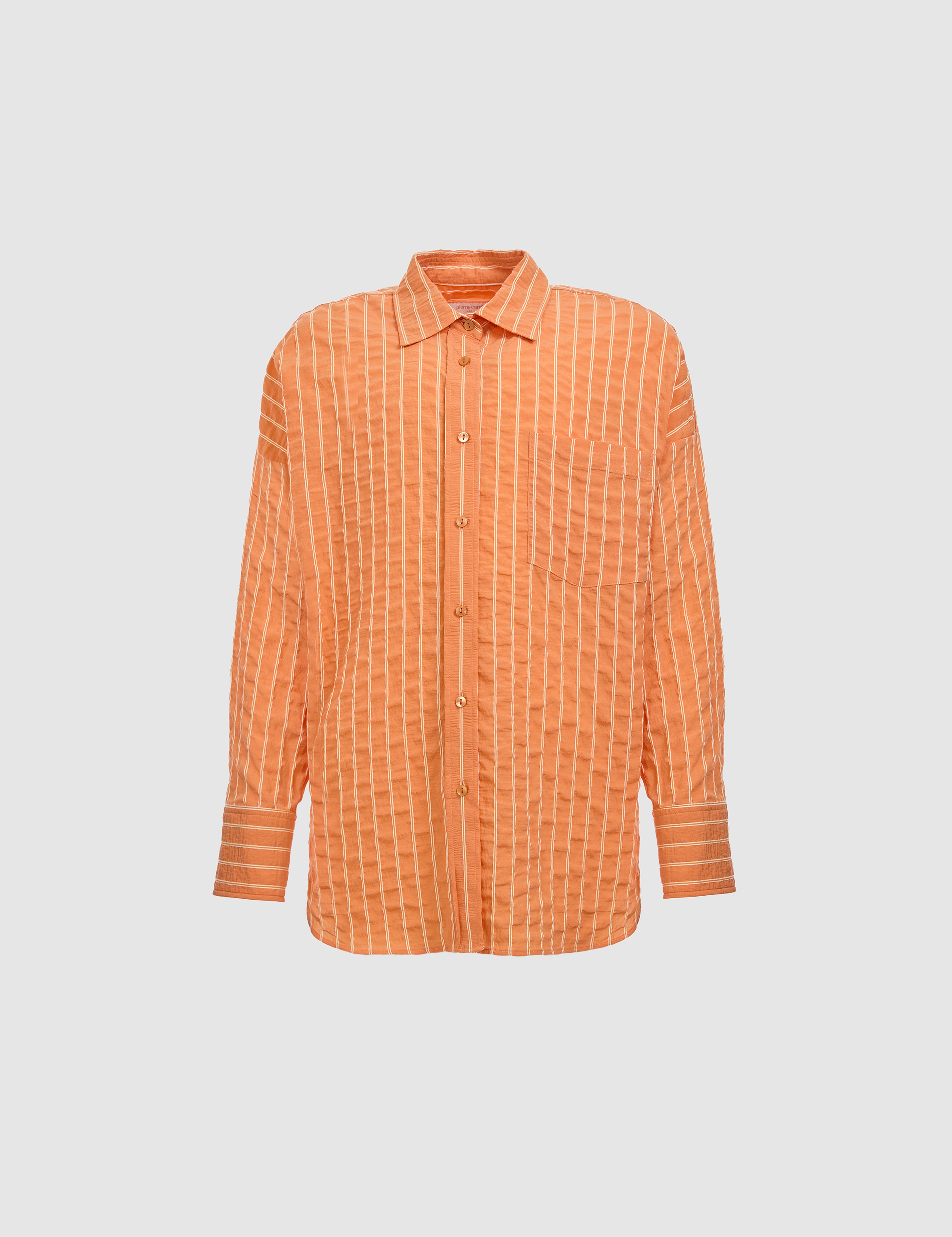 Turuncu Oversize Uzun Kollu Gömlek - Image 7