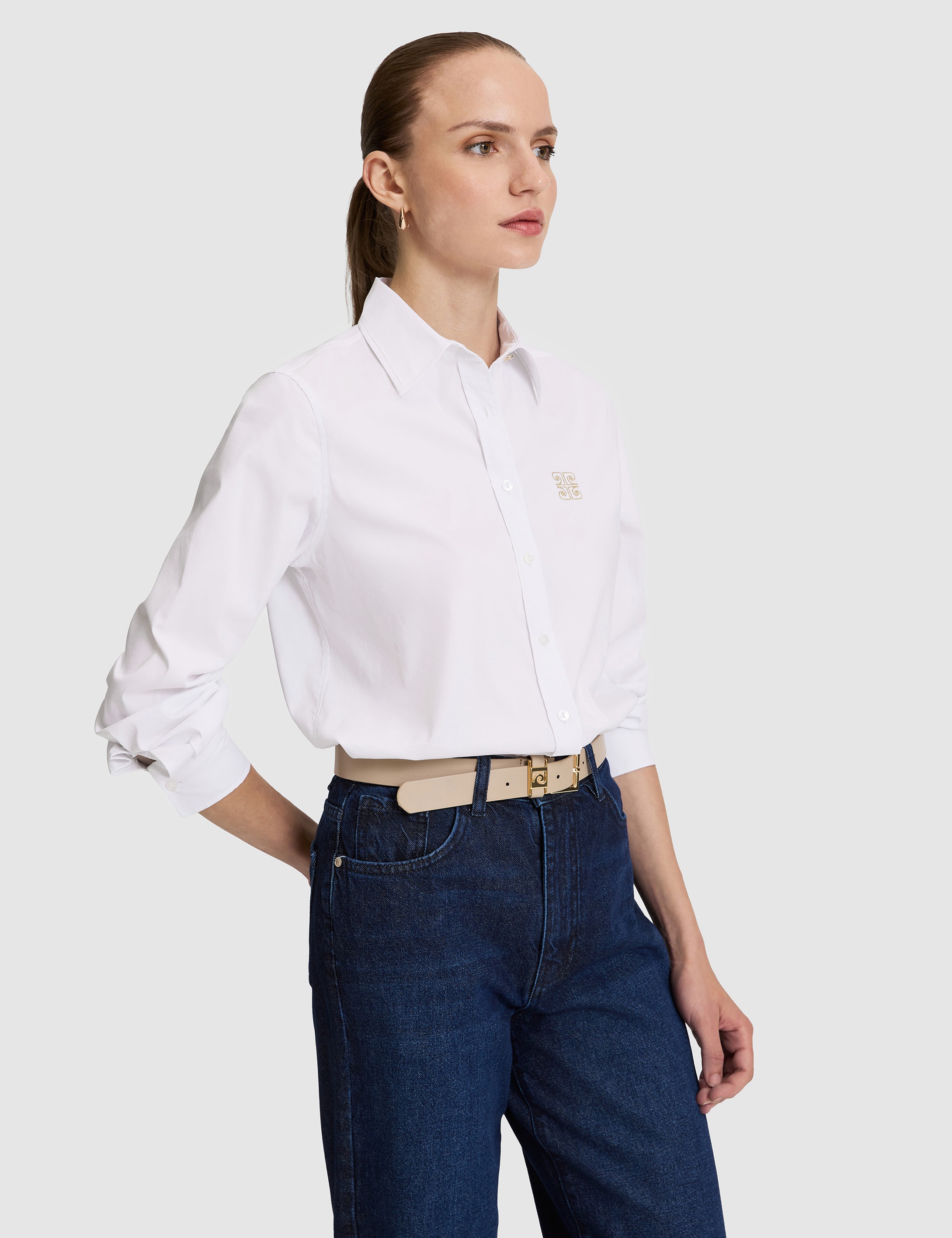 Beyaz Regular Fit Uzun Kollu Gömlek - 50321222016