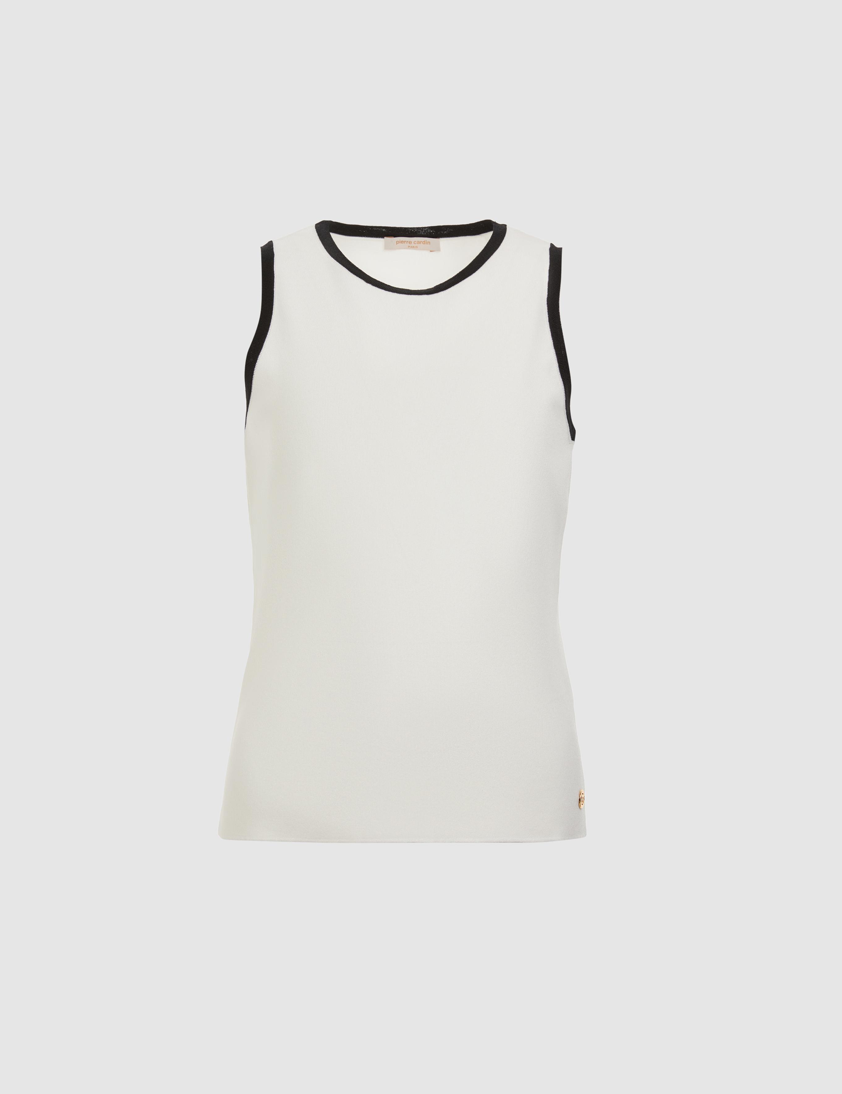 Beyaz Slim Fit Triko Tişört