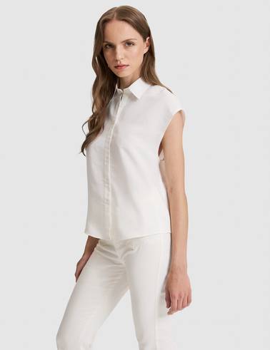 Beyaz Comfort Fit Kısa Kollu Gömlek