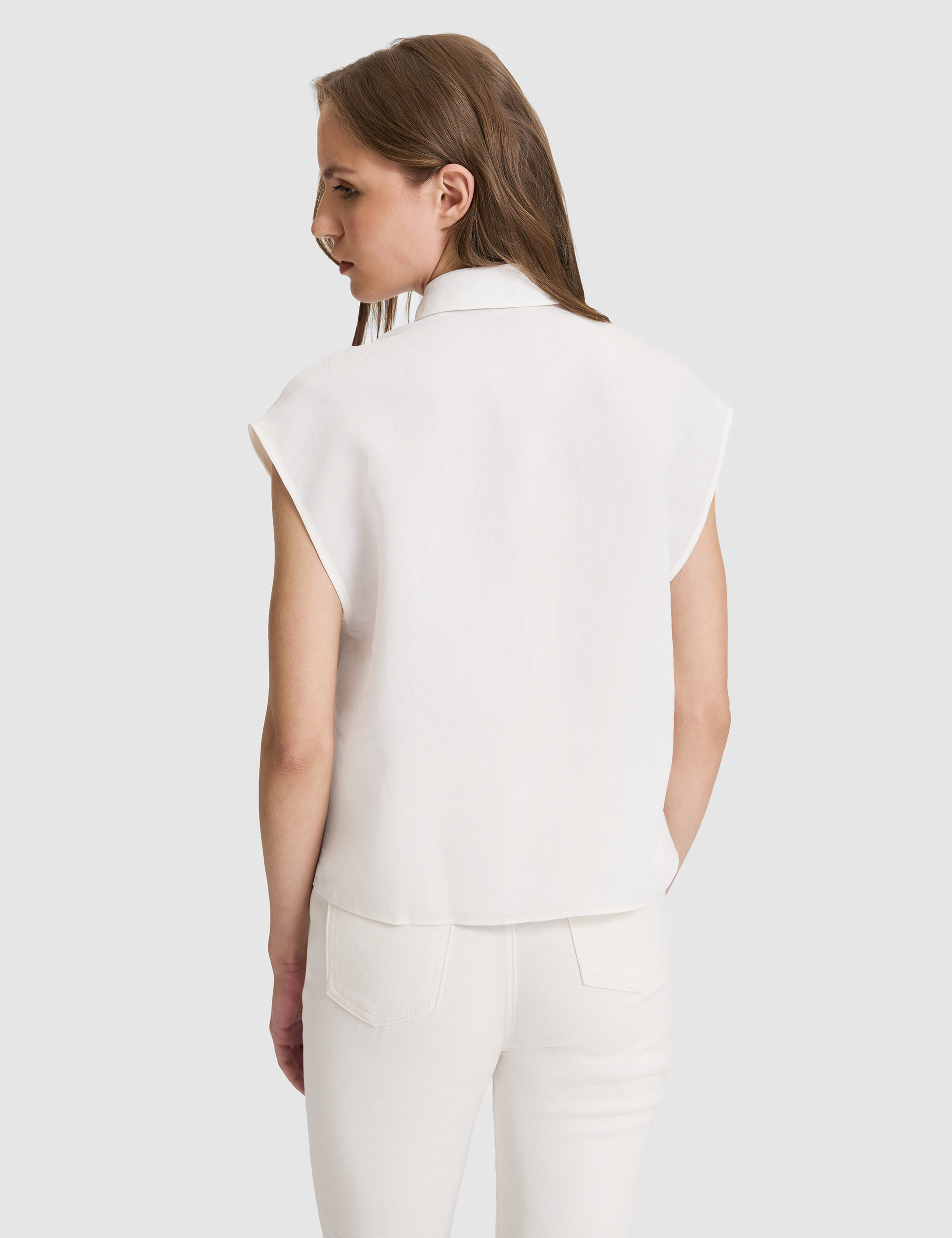 Beyaz Comfort Fit Kısa Kollu Gömlek - 50328645005