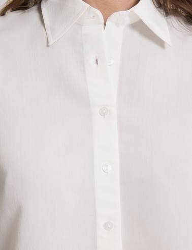 Beyaz Comfort Fit Kısa Kollu Gömlek