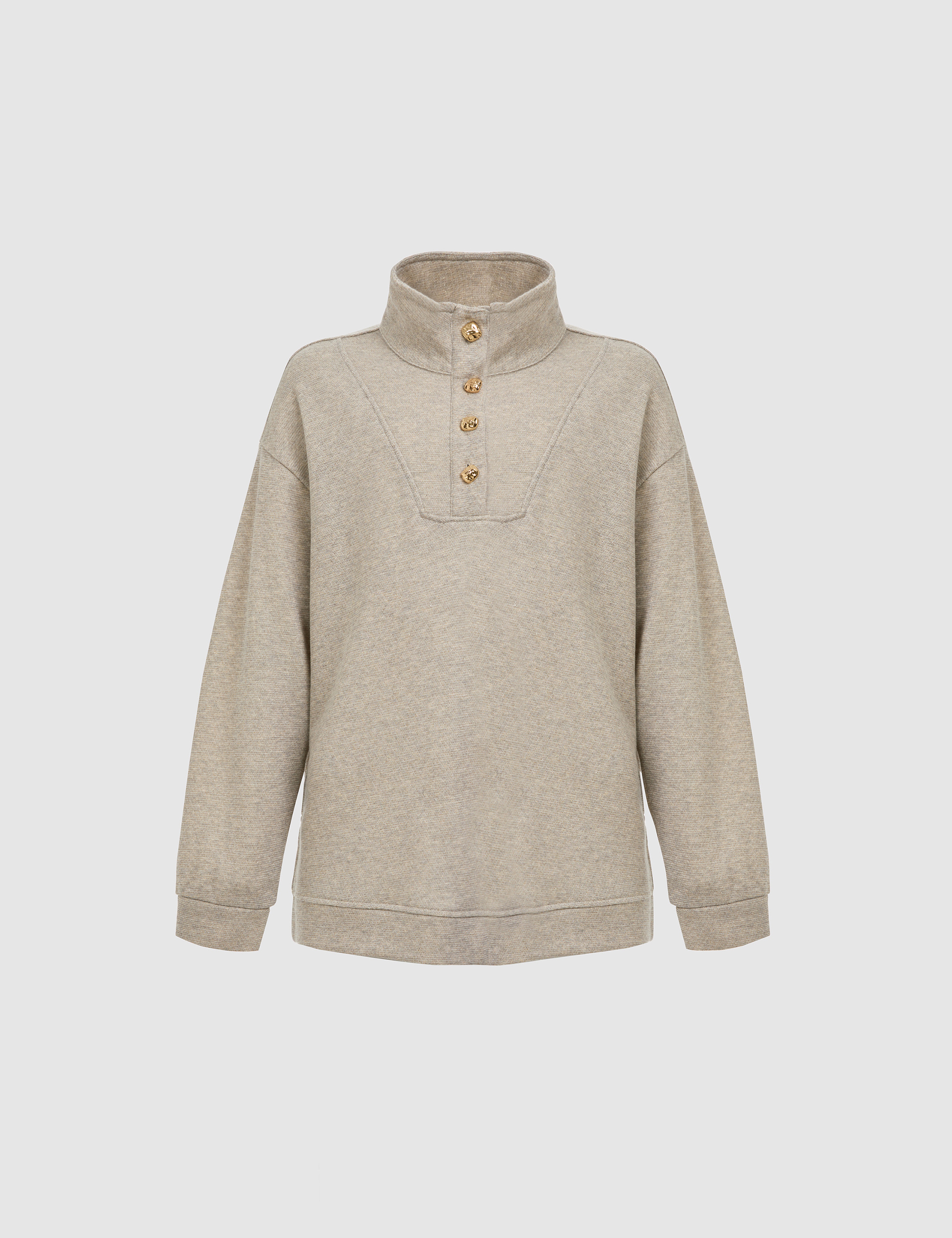 Bej Oversize Sweatshirt