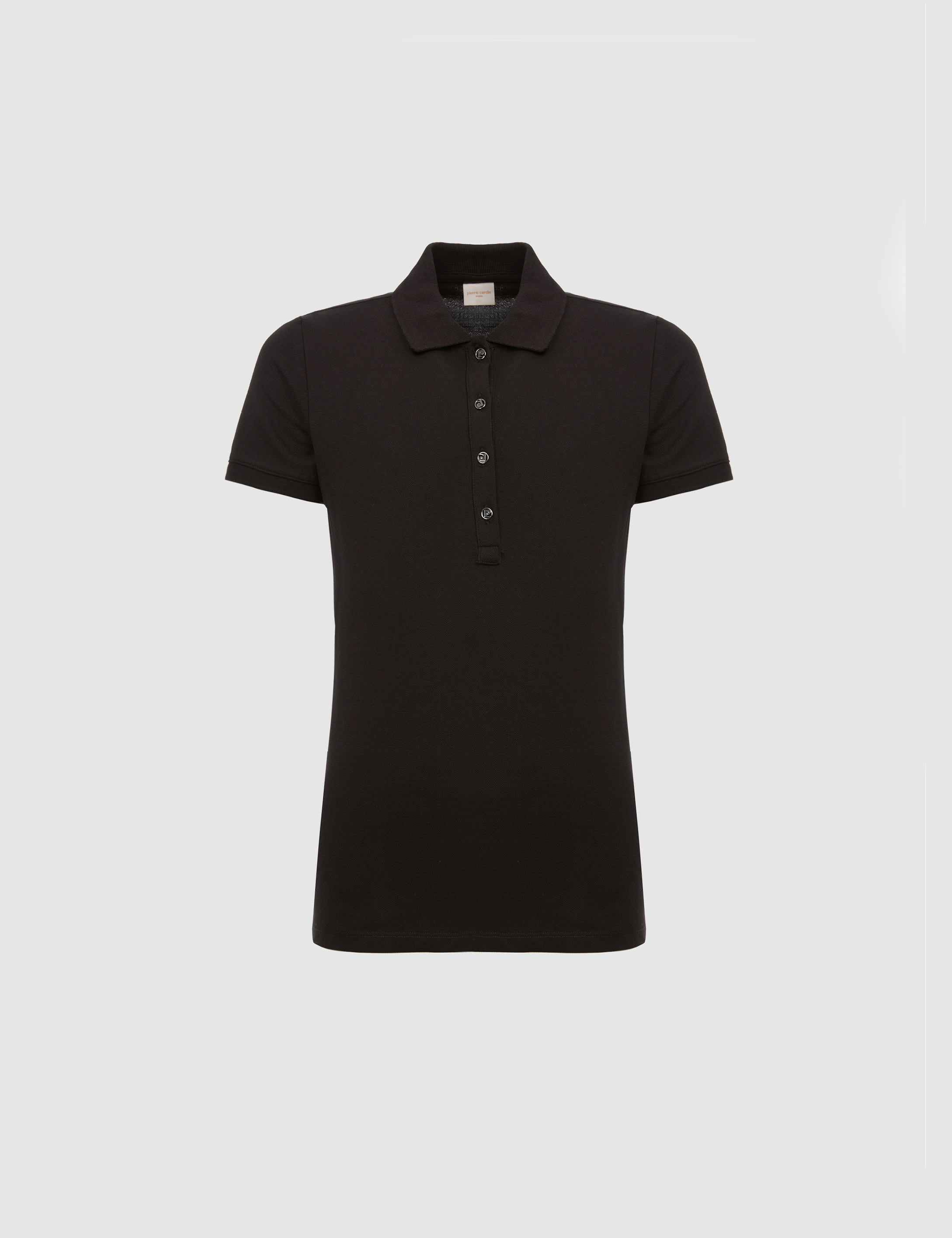 Siyah Slim Fit Pamuklu Polo Yaka Basic Tişört - 50325456038