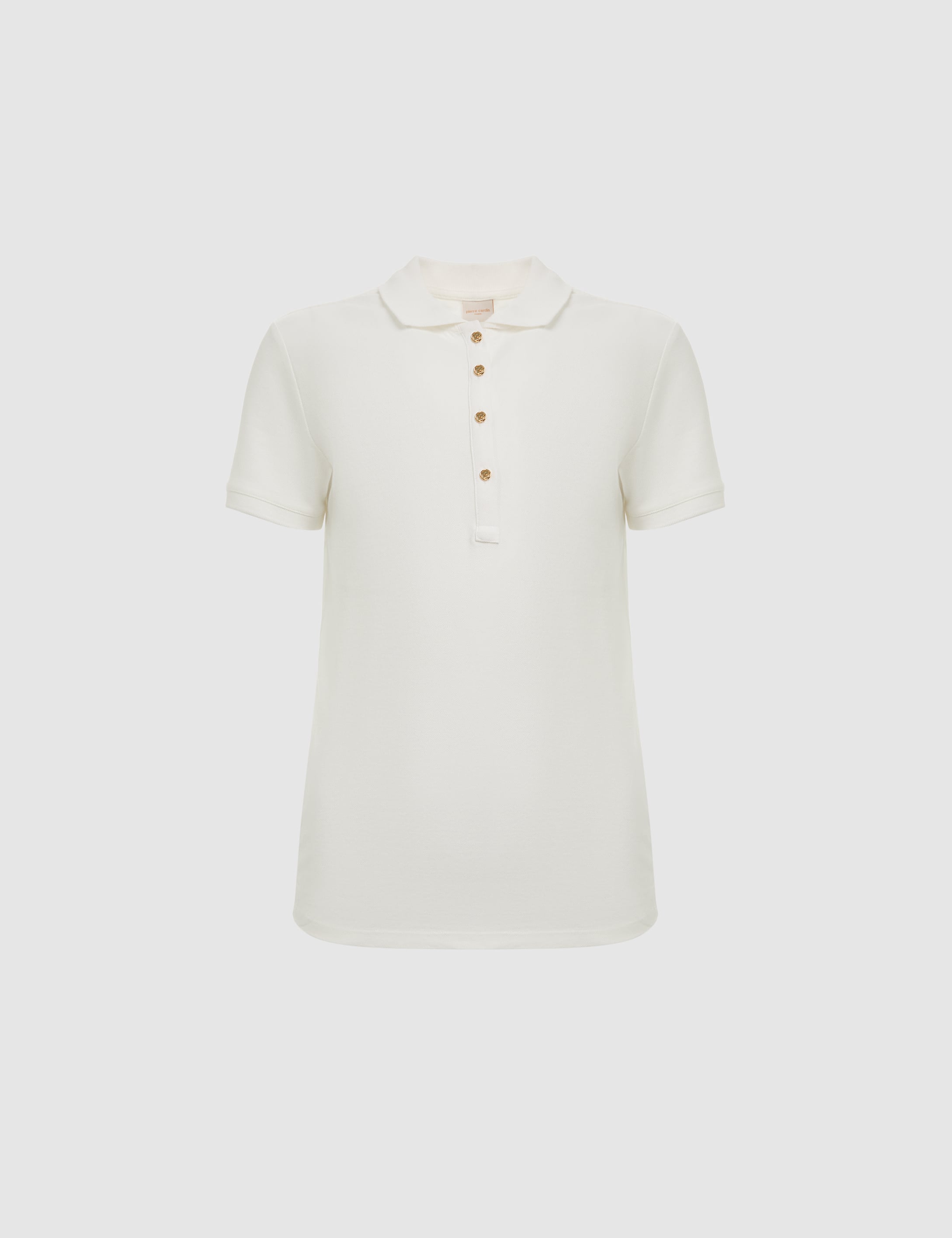 Beyaz Slim Fit Pamuklu Polo Yaka Basic Tişört - 50325456072