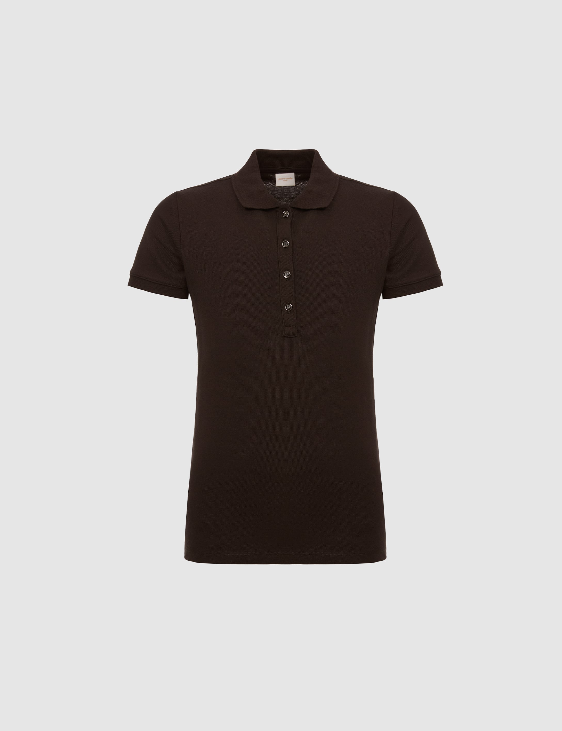 Kahverengi Oversize Bisiklet Yaka Tişört - 50325455015