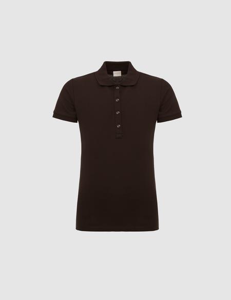 Kahverengi Oversize Bisiklet Yaka Tişört - 50325455015
