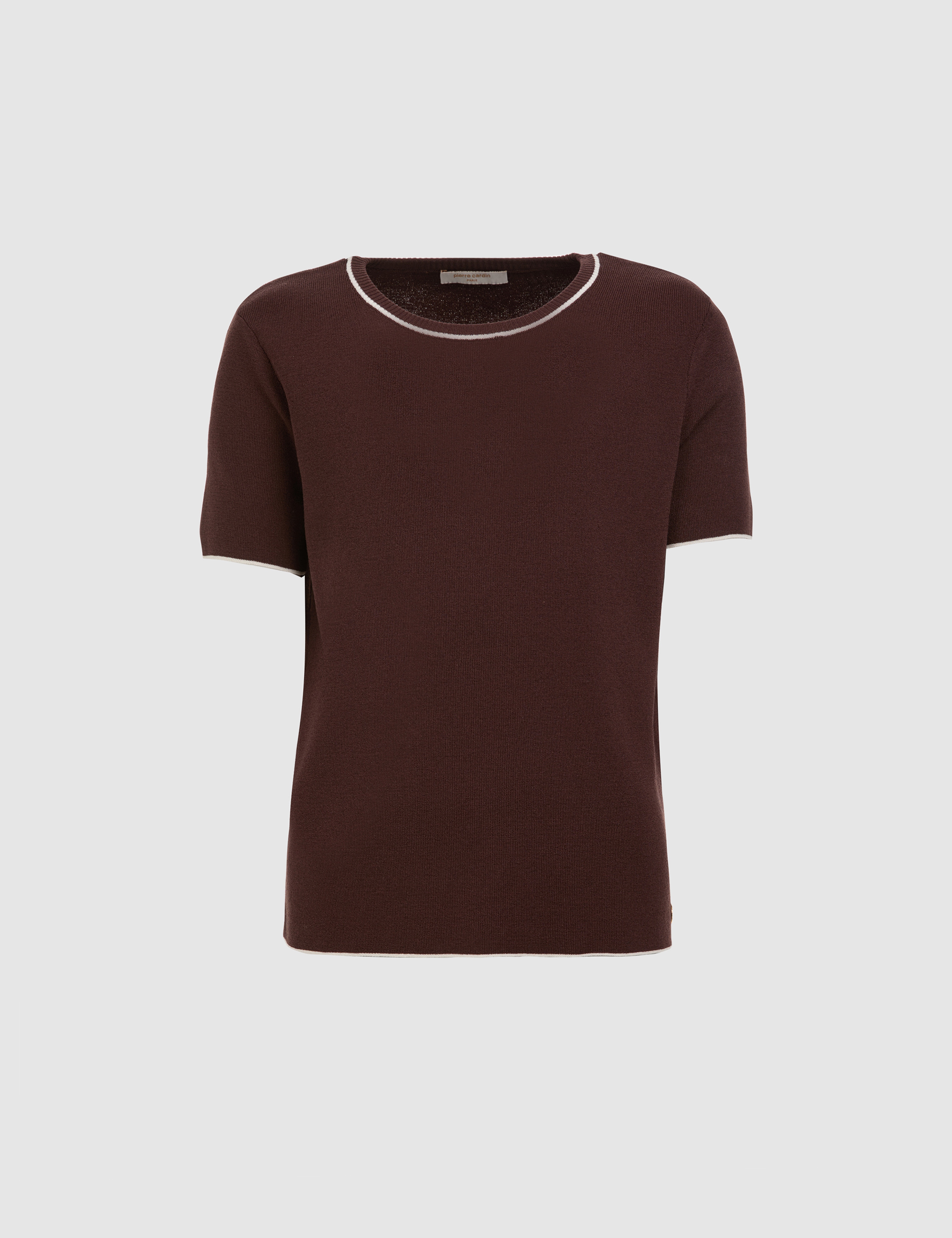 Kahverengi Slim Fit Triko Tişört