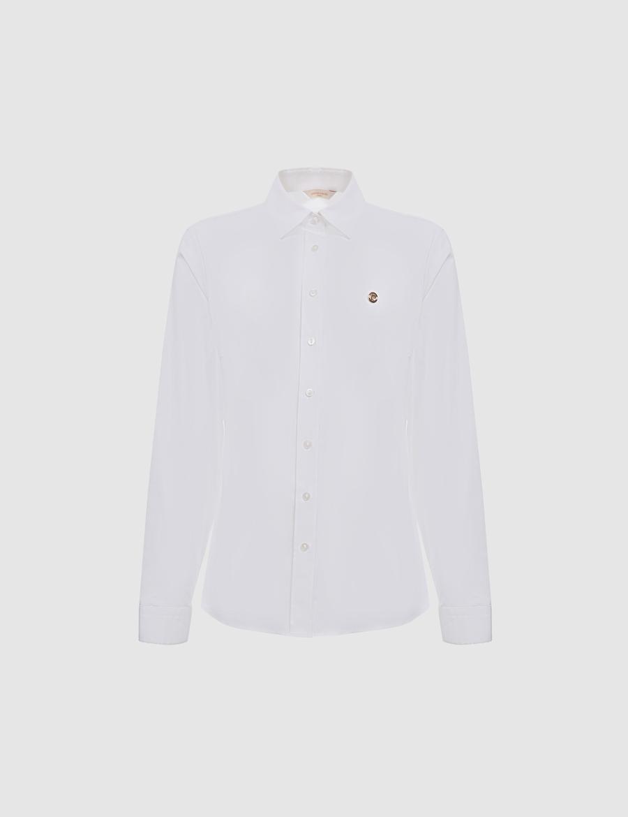 Beyaz Slim Fit Pamuklu Basic Gömlek