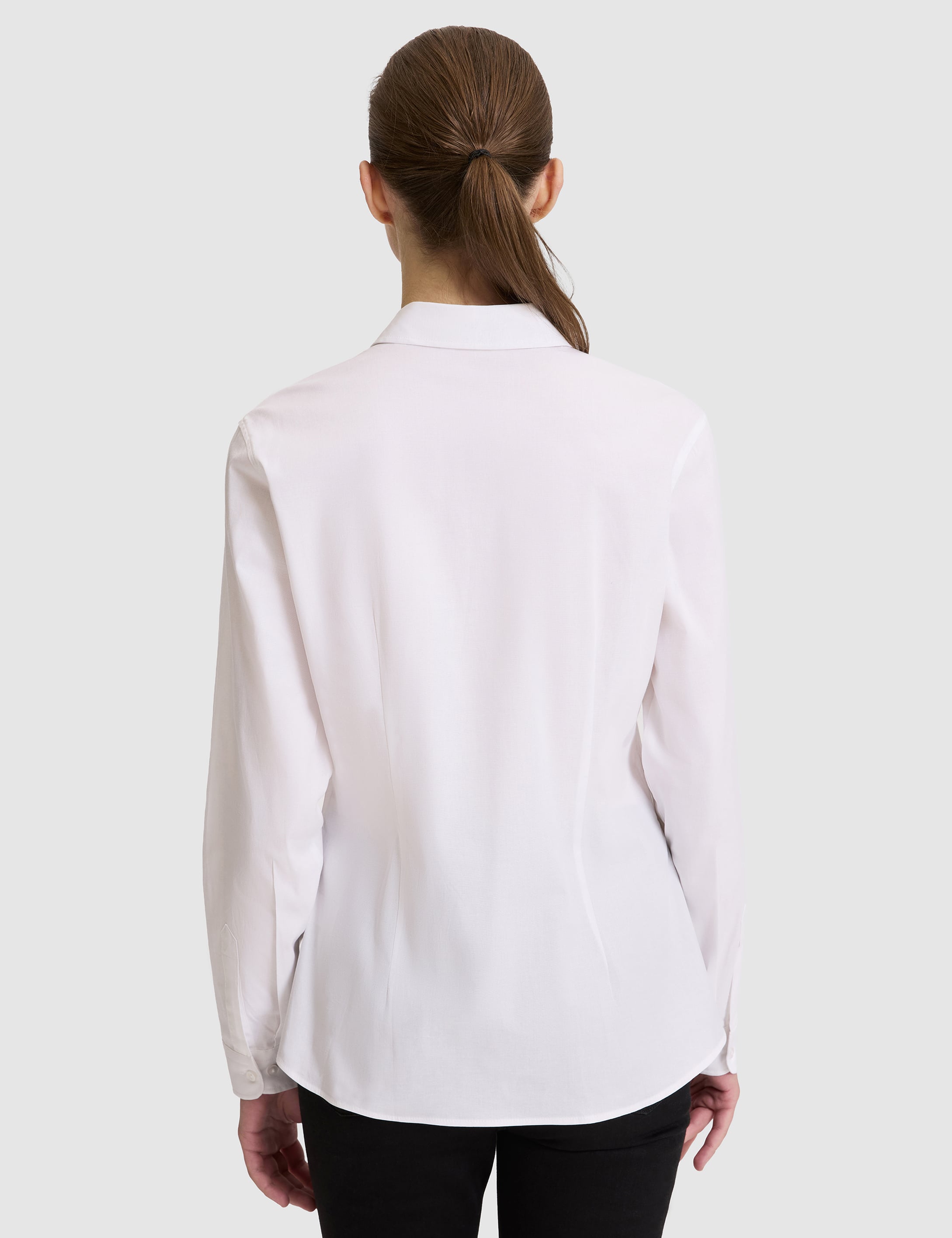 Beyaz Slim Fit Pamuklu Basic Gömlek - 50328627015