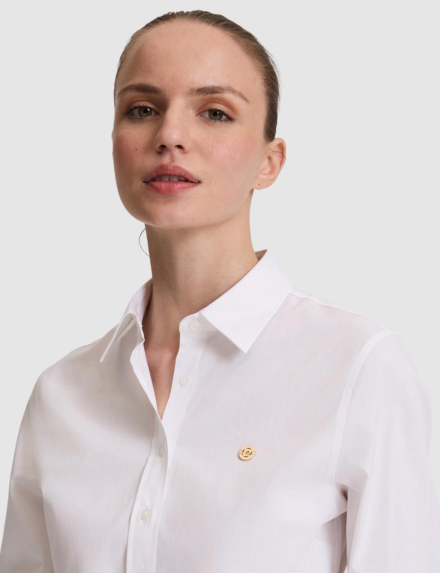 Beyaz Slim Fit Pamuklu Basic Gömlek