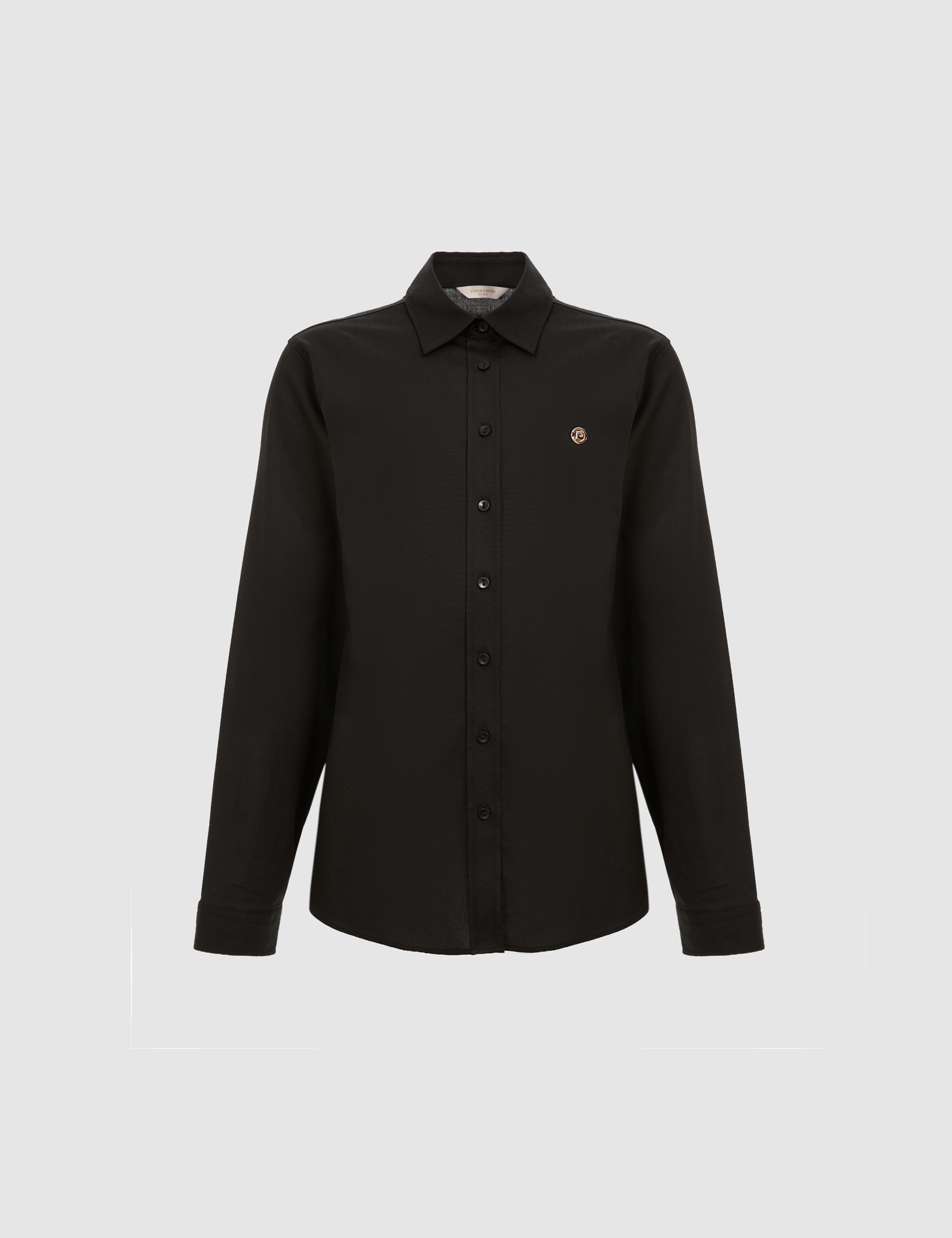 Siyah Slim Fit Pamuklu Basic Gömlek