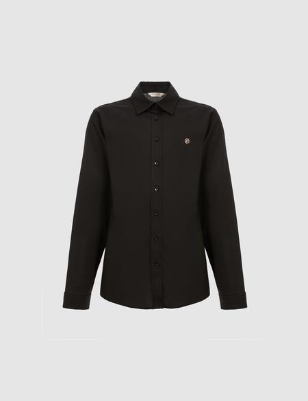Siyah Slim Fit Pamuklu Basic Gömlek - 50328627030