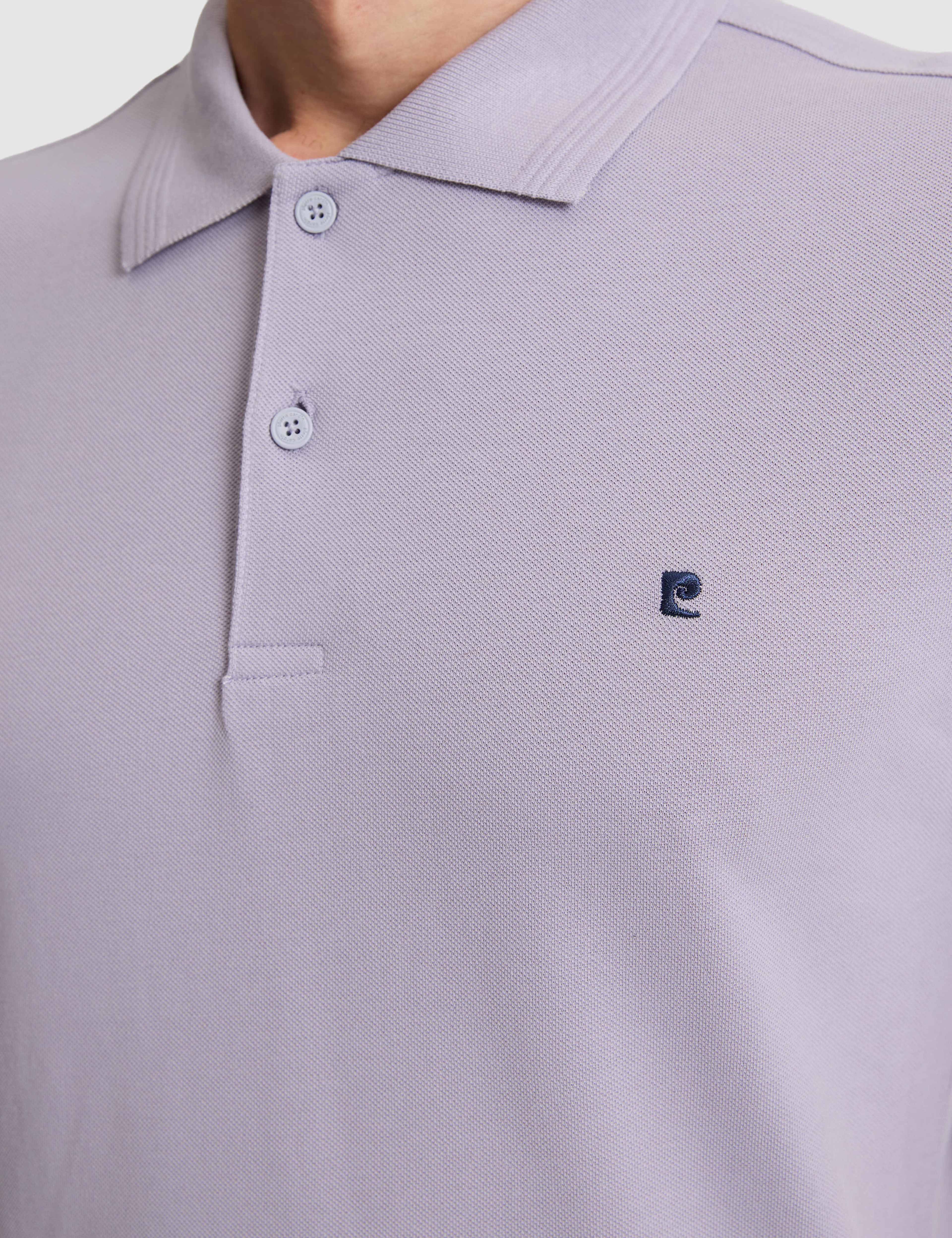 Lila Slim Fit %100 Pamuk Düğmeli Polo Yaka Basic Tişört