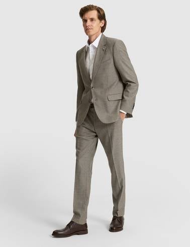 Açık Kahverengi Slim Fit Takım Elbise