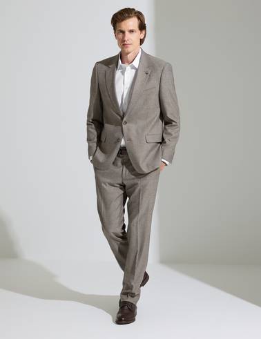 Açık Kahverengi Slim Fit Takım Elbise