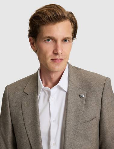 Açık Kahverengi Slim Fit Takım Elbise