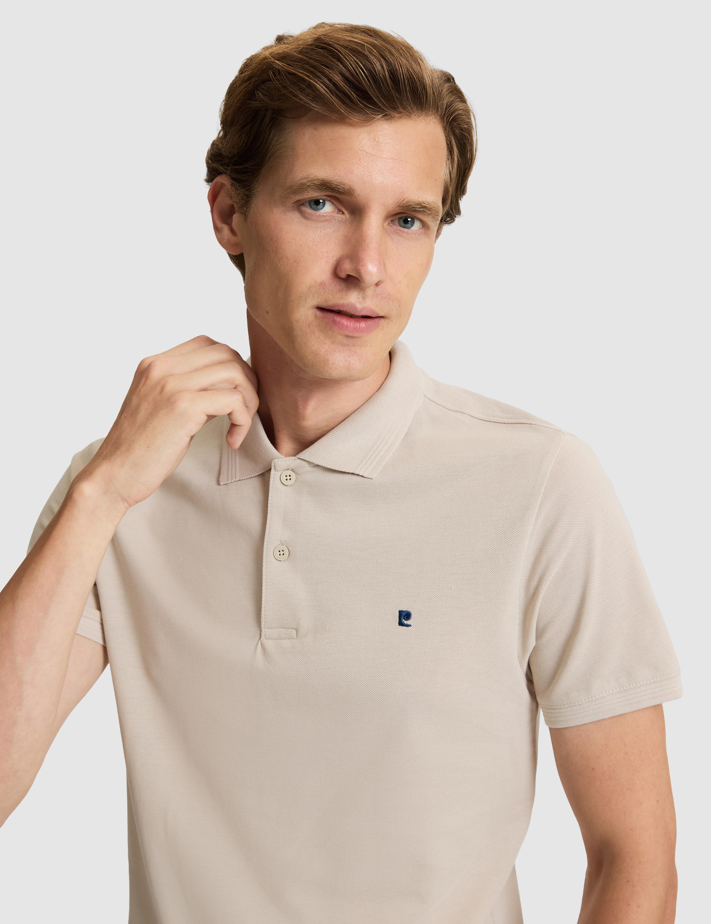 Taş Slim Fit %100 Pamuk Düğmeli Polo Yaka Basic Tişört