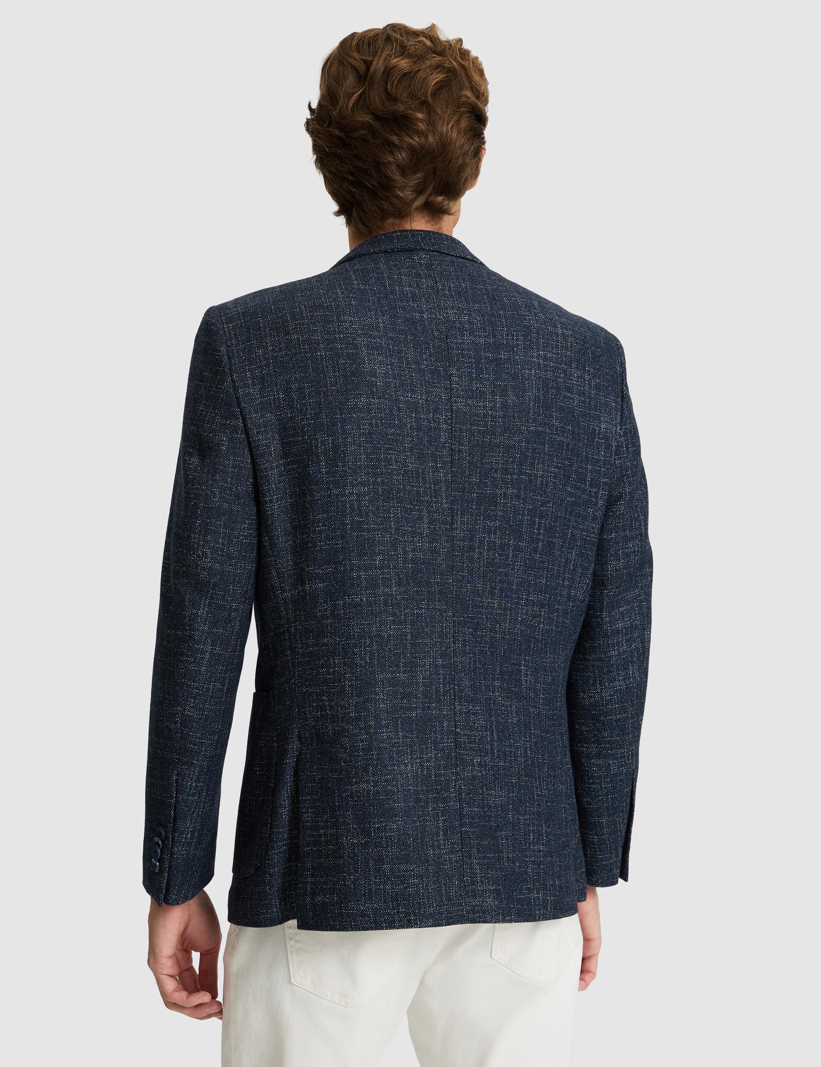 Açık Lacivert Yün Karışımlı Ex. Slim Fit Ceket