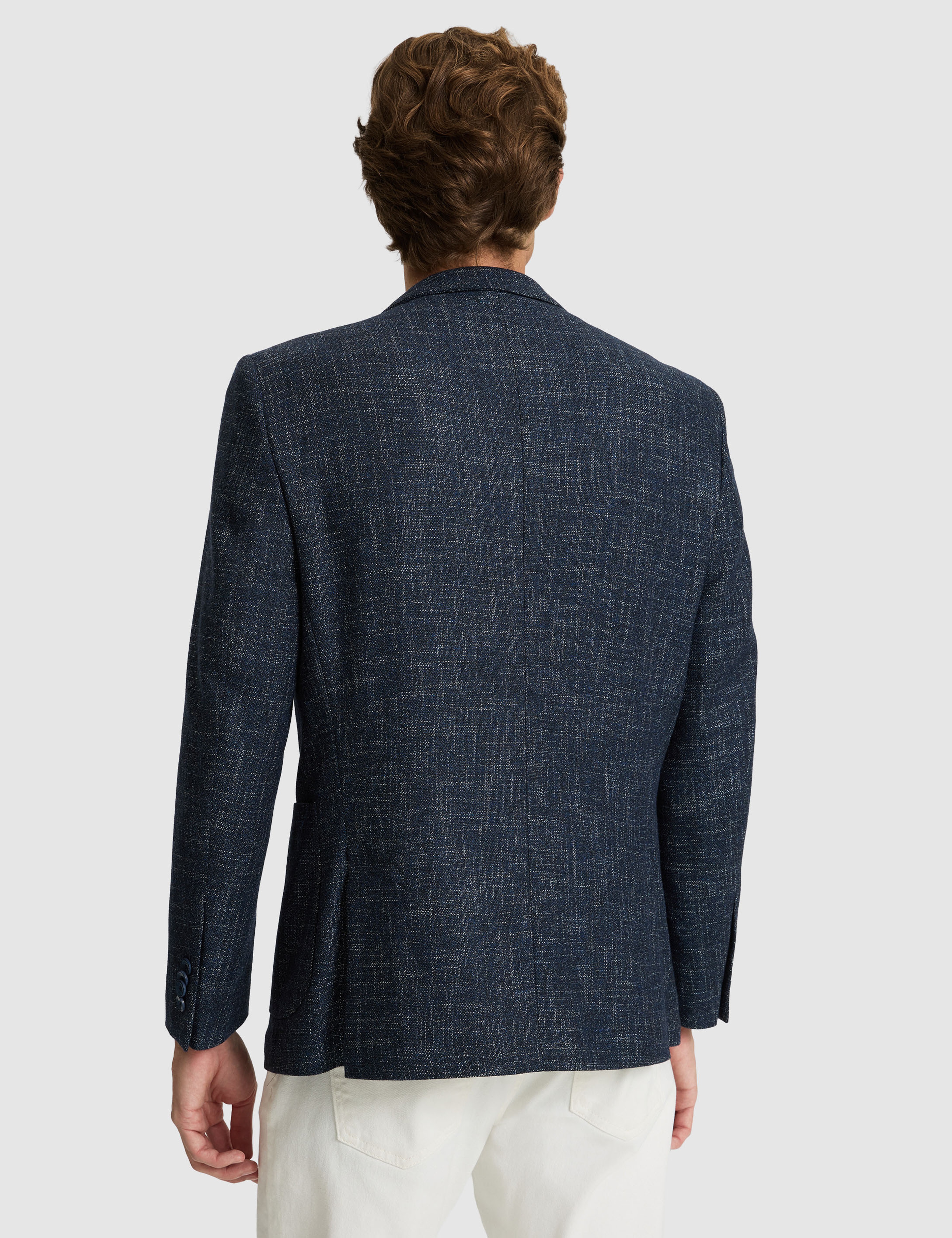 Açık Lacivert Yün Karışımlı Ex. Slim Fit Ceket