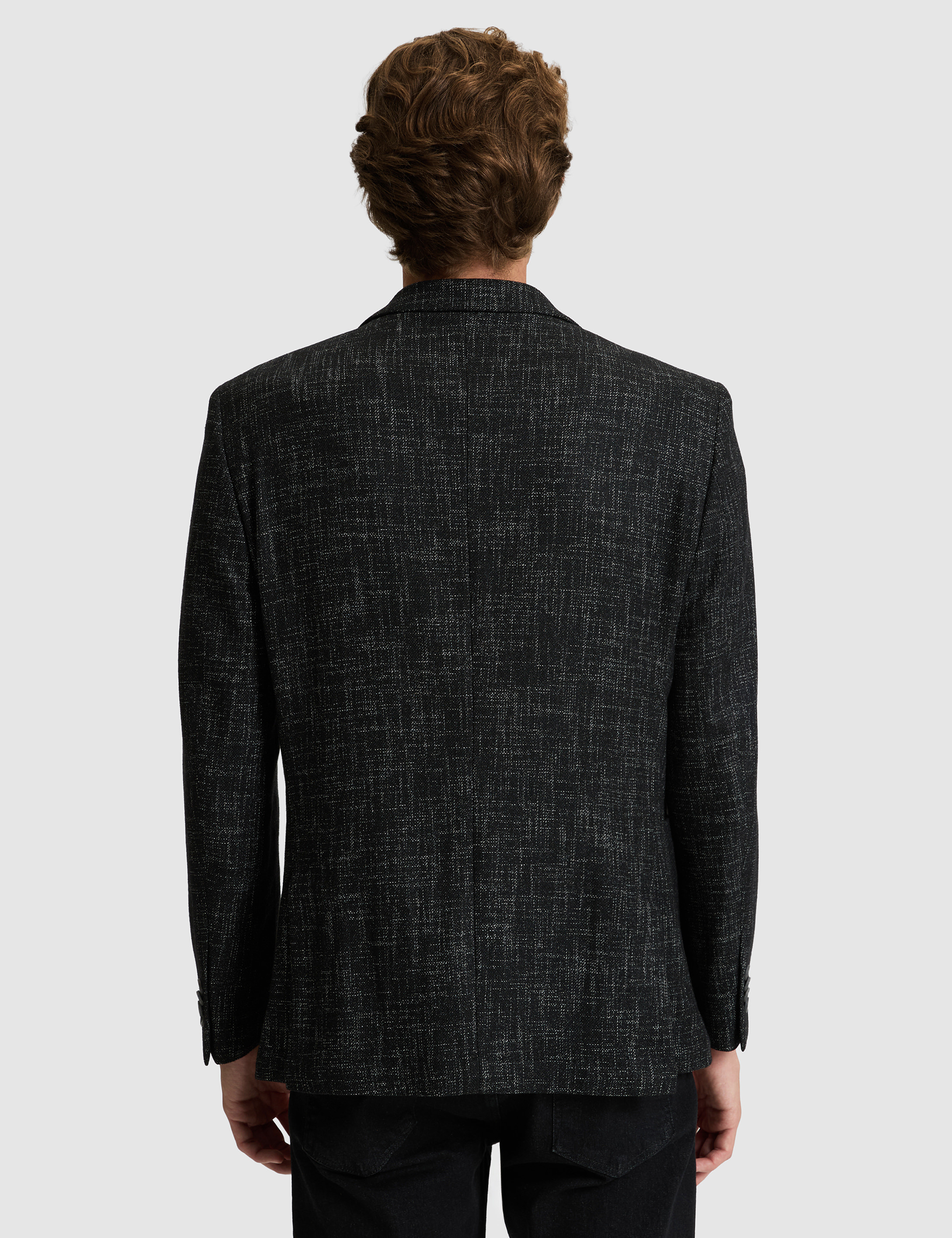 Siyah Yün Karışımlı Ex. Slim Fit Ceket - 50291928044