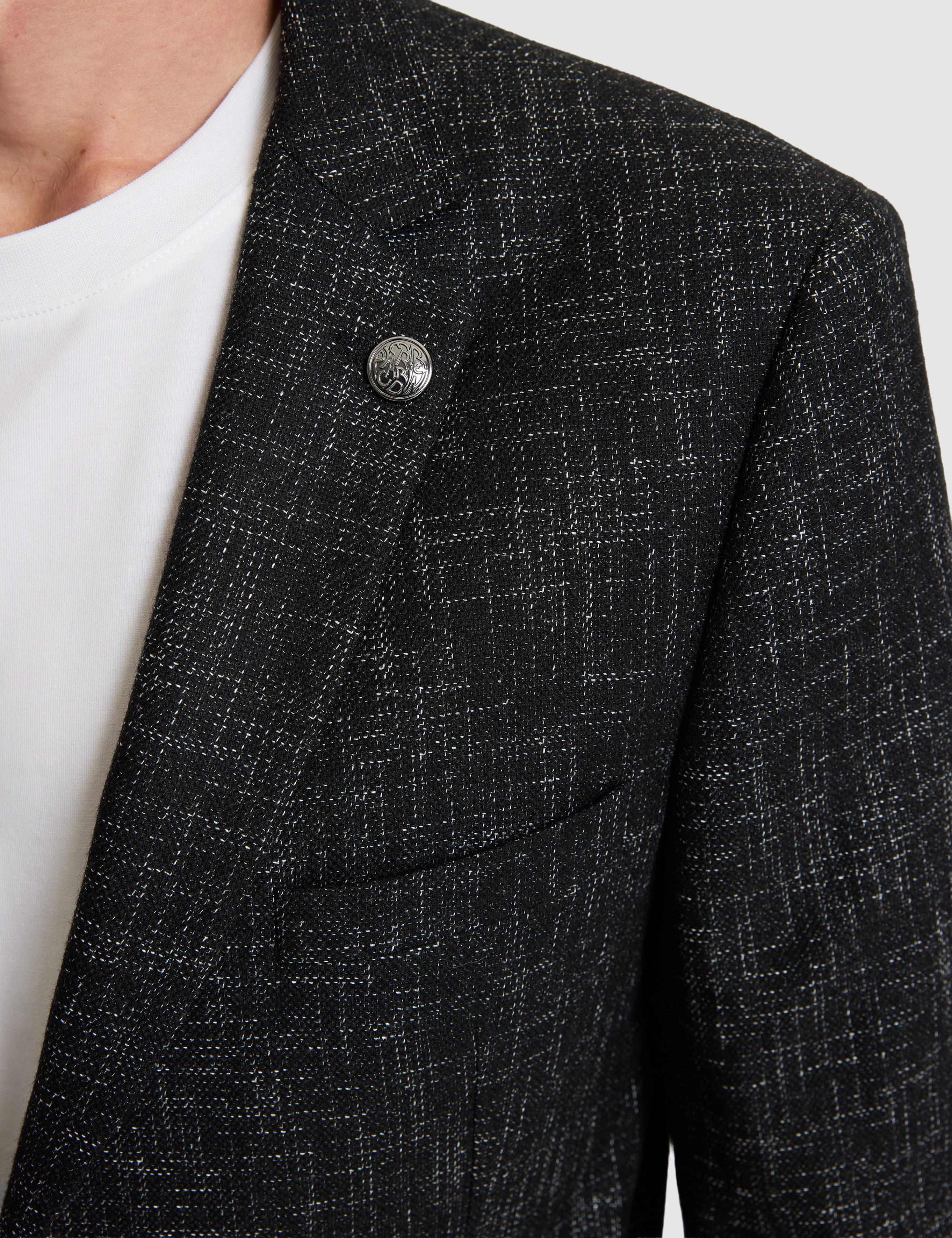 Siyah Yün Karışımlı Ex. Slim Fit Ceket
