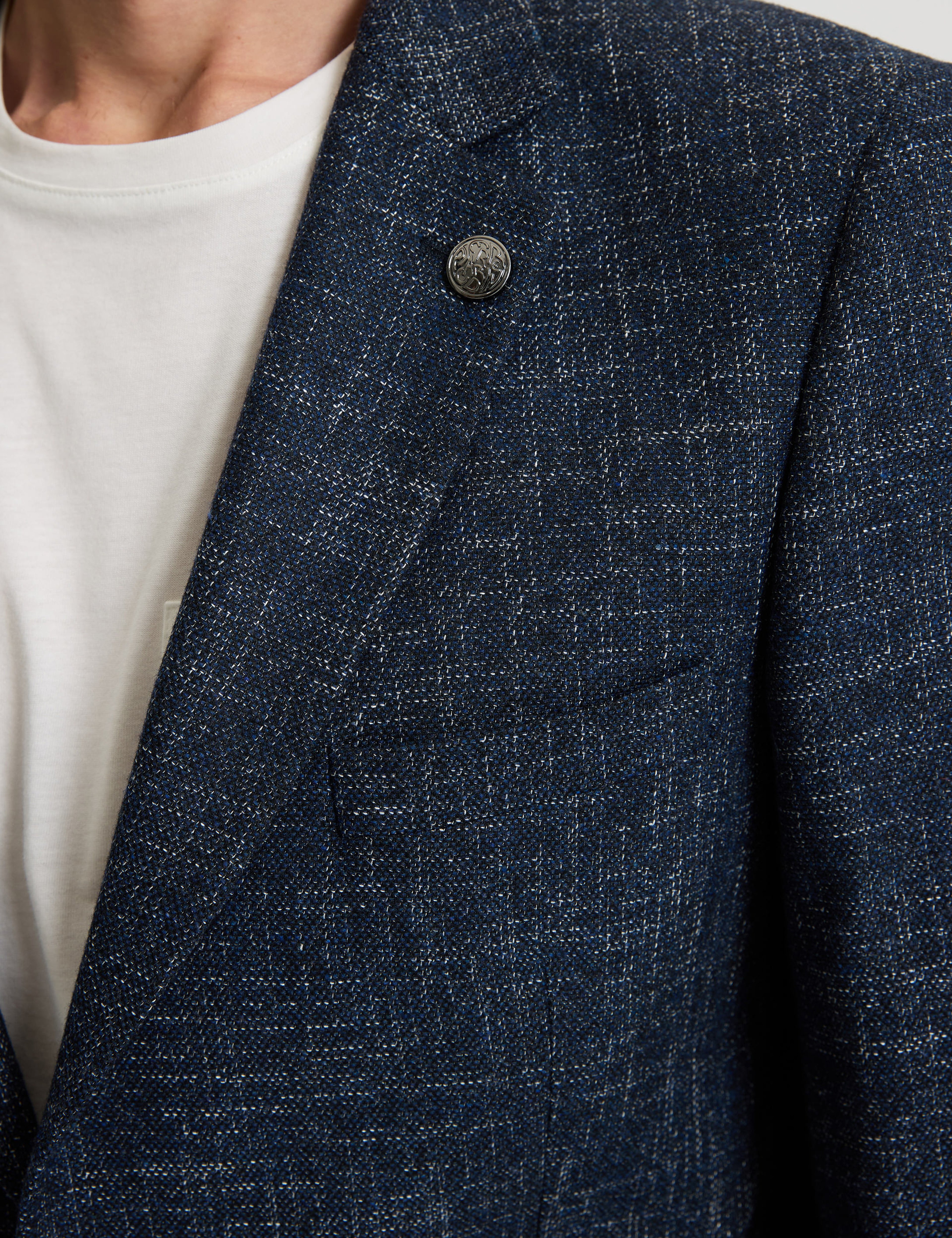Açık Lacivert Yün Karışımlı Ex. Slim Fit Ceket