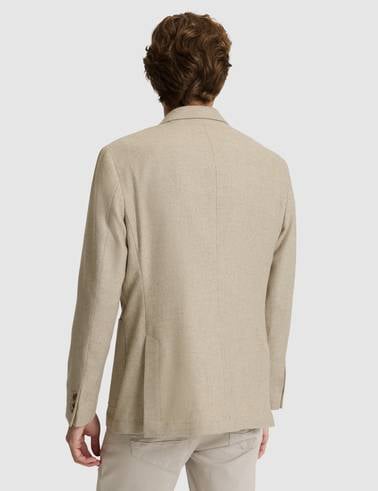 Bej Yün Karışımlı Slim Fit Ceket