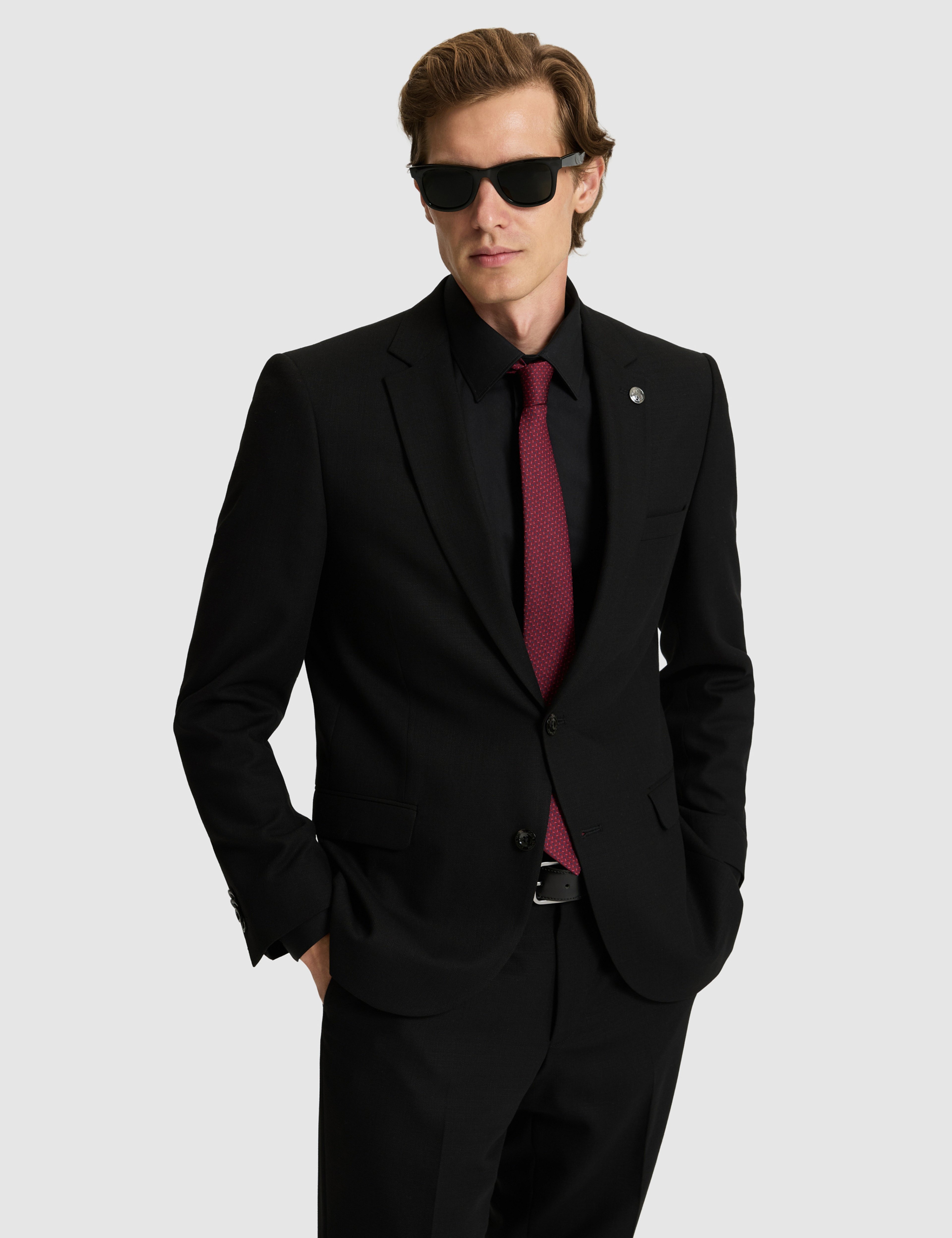 Siyah Extra Slim Fit Takım Elbise
