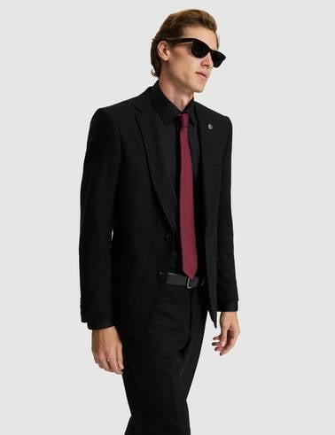 Siyah Extra Slim Fit Takım Elbise