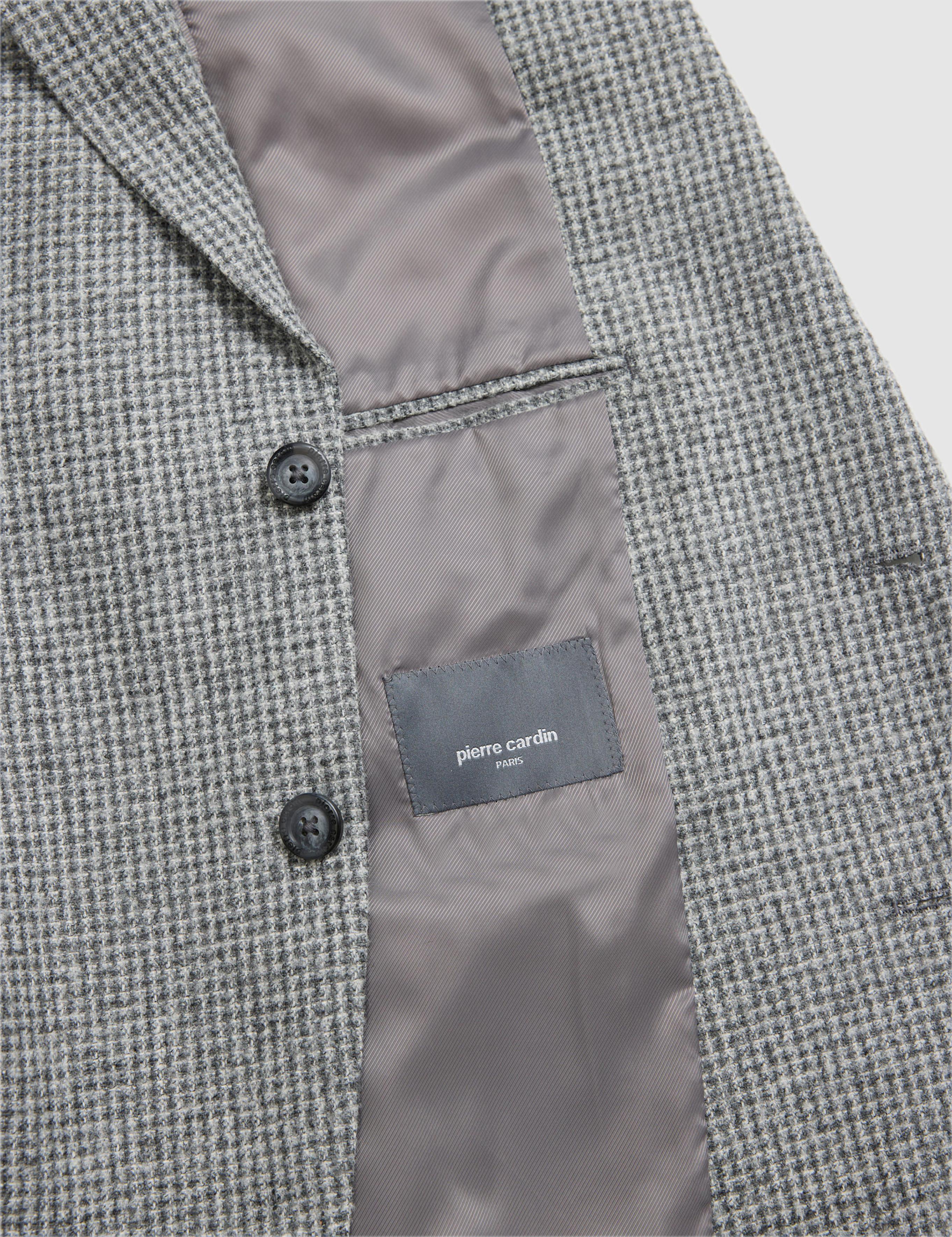 Gri Yün Karışımlı Extra Slim Fit Ceket