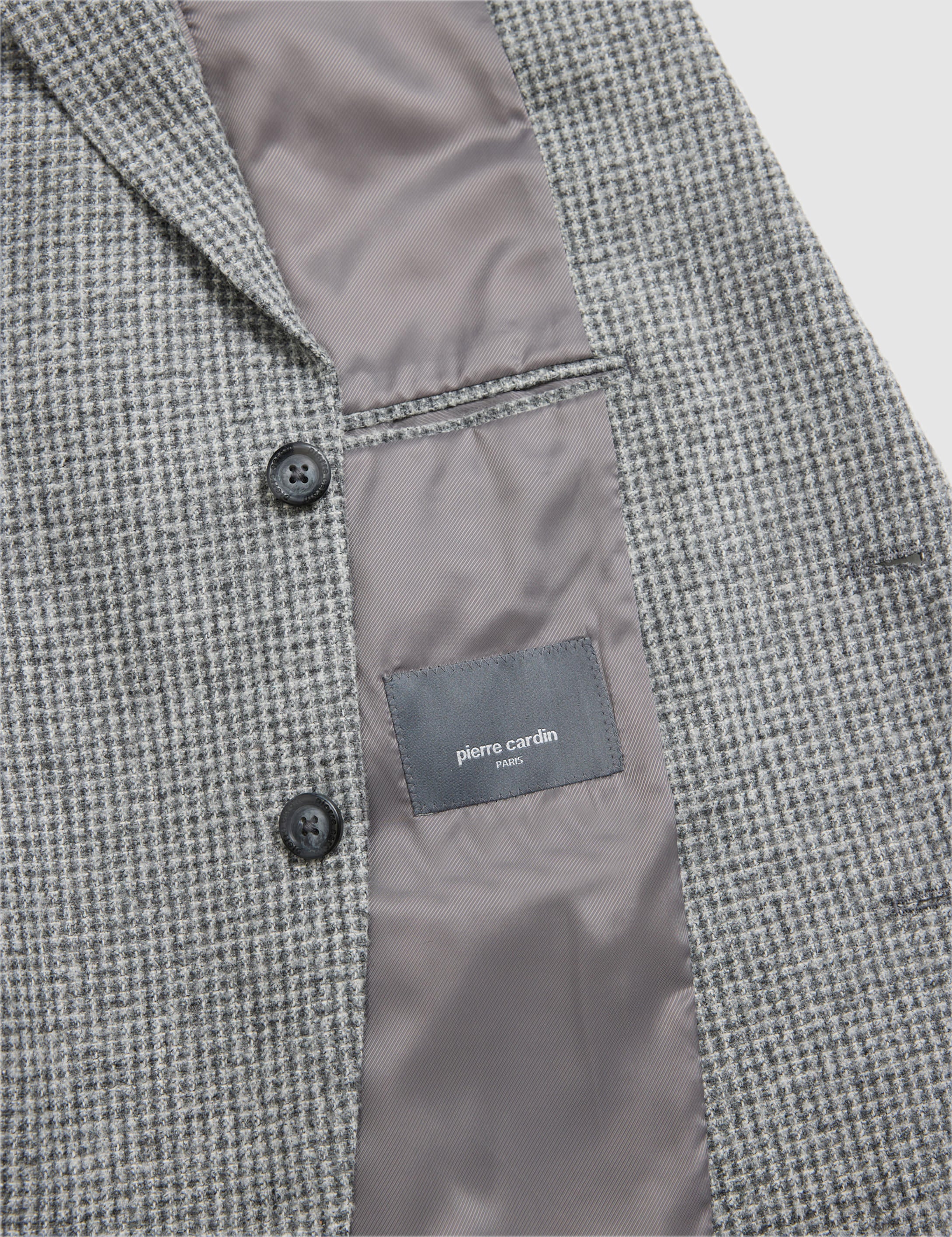 Gri Yün Karışımlı Extra Slim Fit Ceket - 50291942005