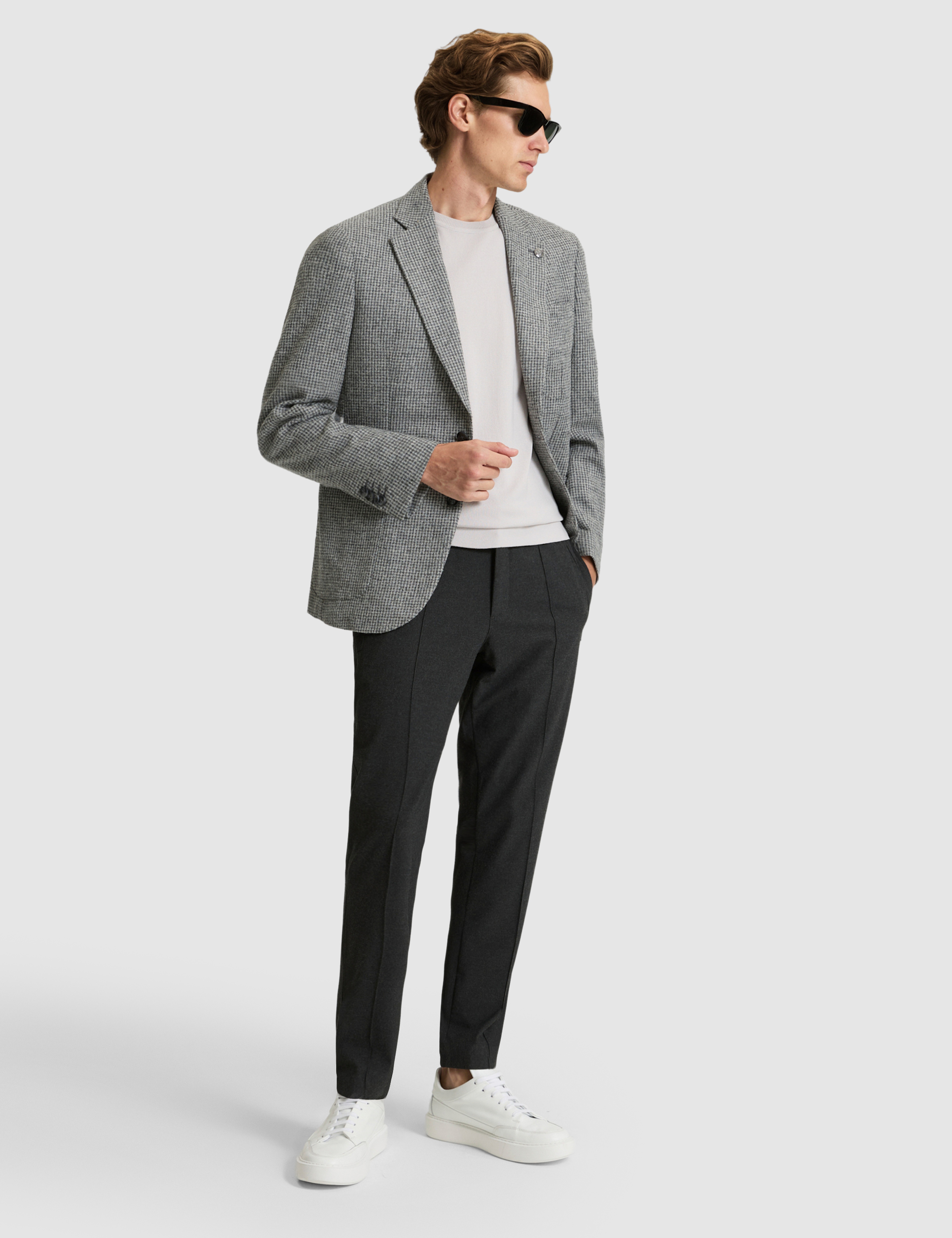Gri Yün Karışımlı Extra Slim Fit Ceket