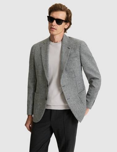 Gri Yün Karışımlı Extra Slim Fit Ceket
