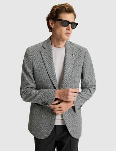 Gri Yün Karışımlı Extra Slim Fit Ceket
