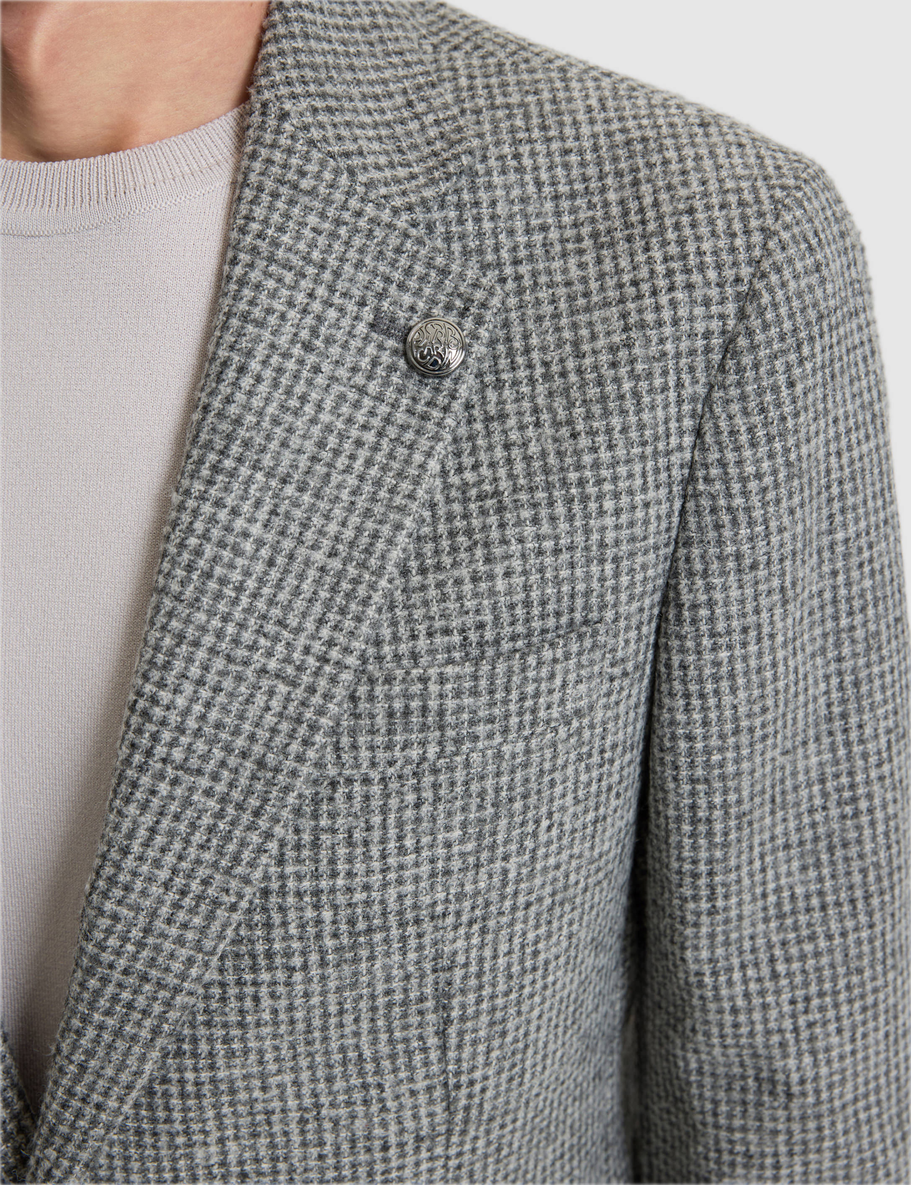 Gri Yün Karışımlı Extra Slim Fit Ceket