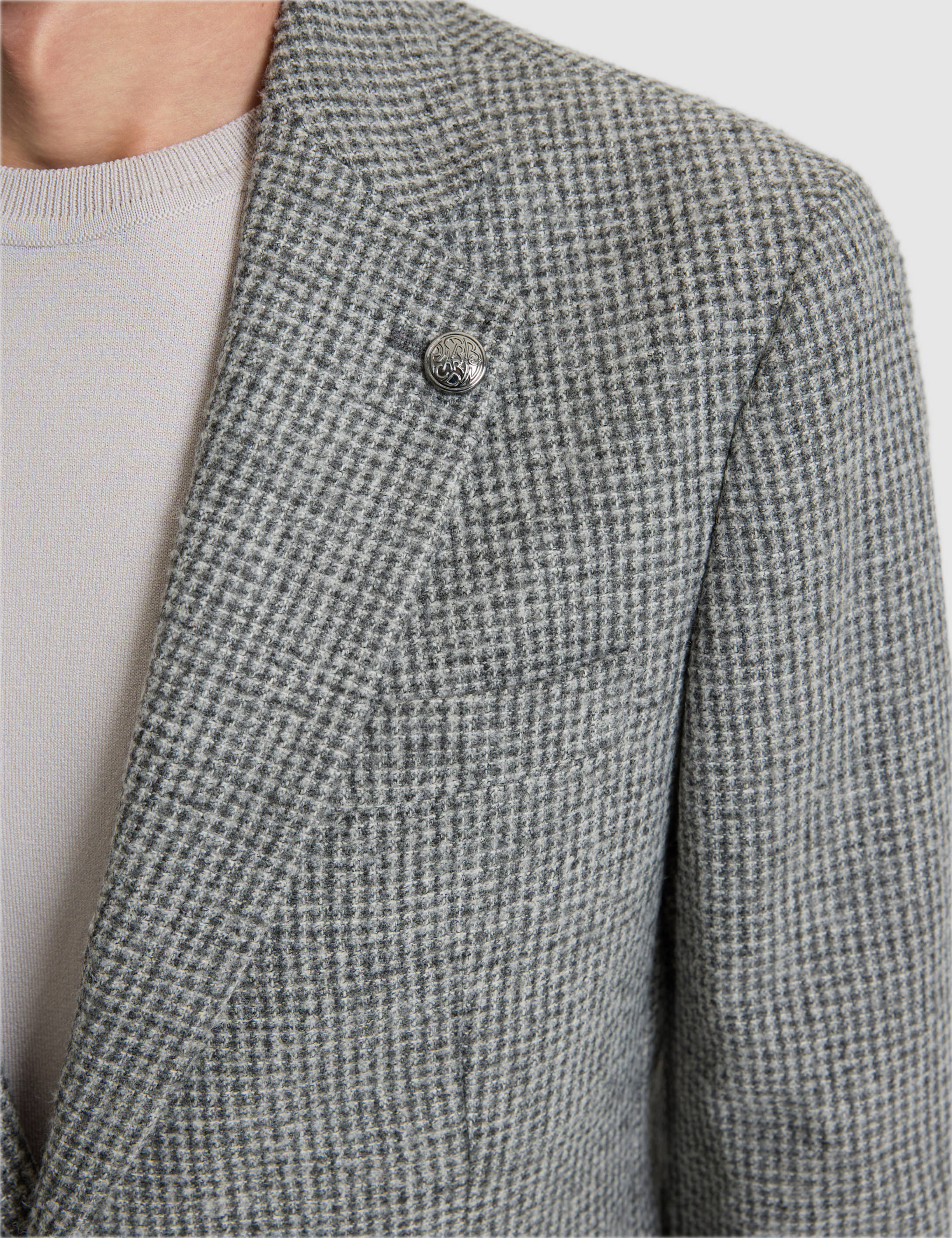 Gri Yün Karışımlı Extra Slim Fit Ceket - 50291942005
