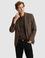 Kahverengi Yün Karışımlı Slim Fit Ceket